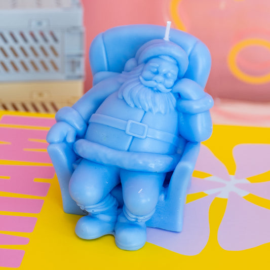 Sleeping Santa Candle
