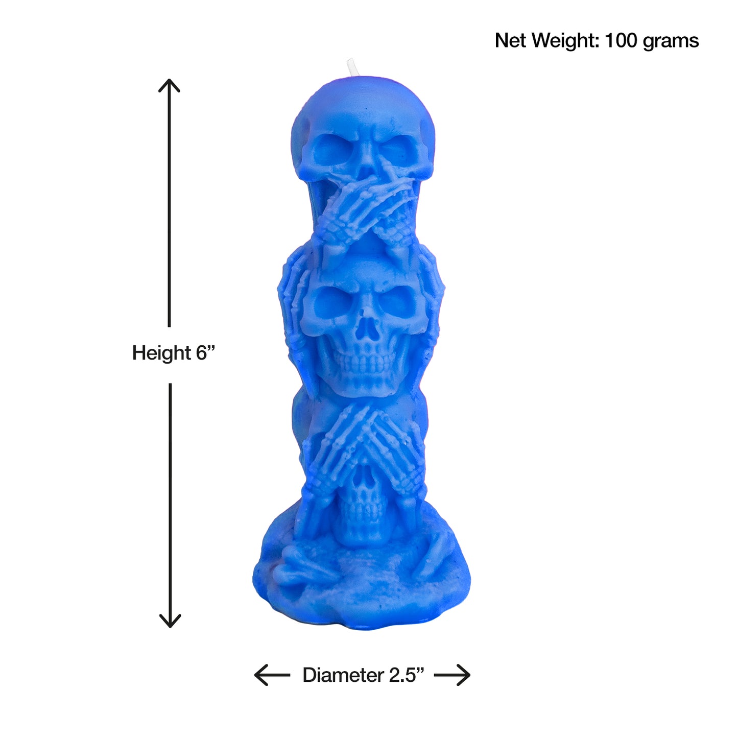 Speak No Evil, Hear No Evil, See No Evil Skeleton Candle