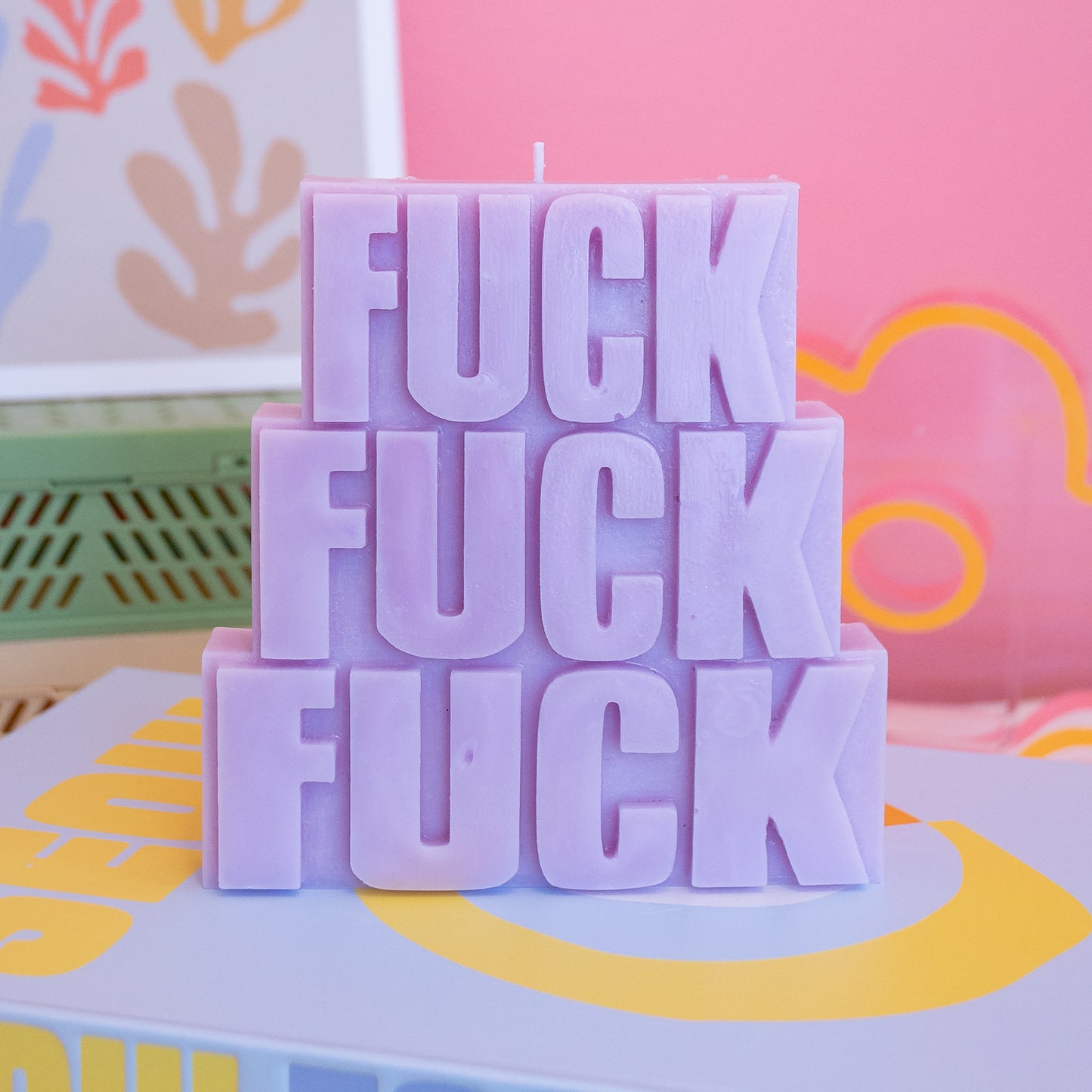 FUCK x3 Candle