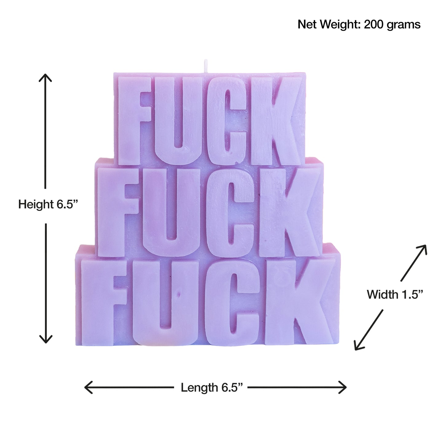 FUCK x3 Candle