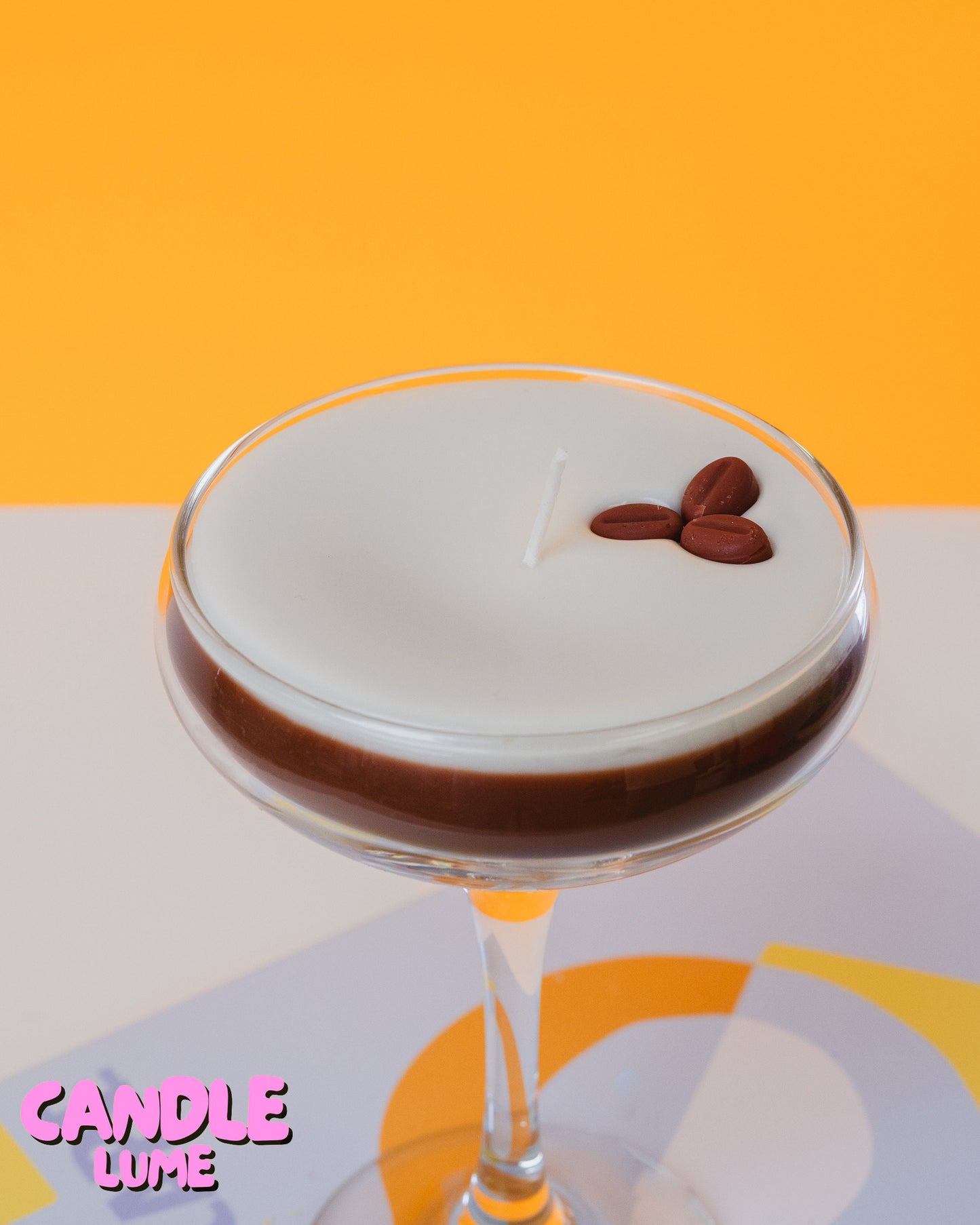 Espresso Martini Candle Tall Stem Coupe Glass