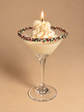 Candy Cane Martini Candle | Peppermint Christmas Candle | Holiday Cocktail Candle | Candy Cane Candle | Christmas Gift | Festive Decor