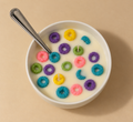 Cereal Bowl Candle | Fruity Cereal Scented Candle | 12 oz Ceramic Bowl | Real Spoon | Breakfast Food Candle | Unique Gift
