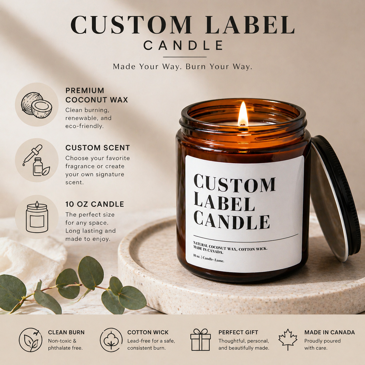 Custom Label Candles