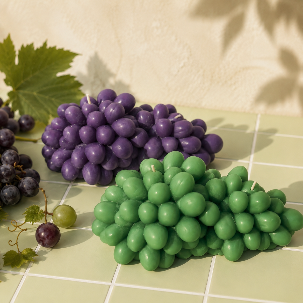 Grape Bundle Candle | Mediterranean Decor | Fruit Candle | Vineyard Decor | Cottagecore Candle | Kitchen Decor | Handmade Candle Gift