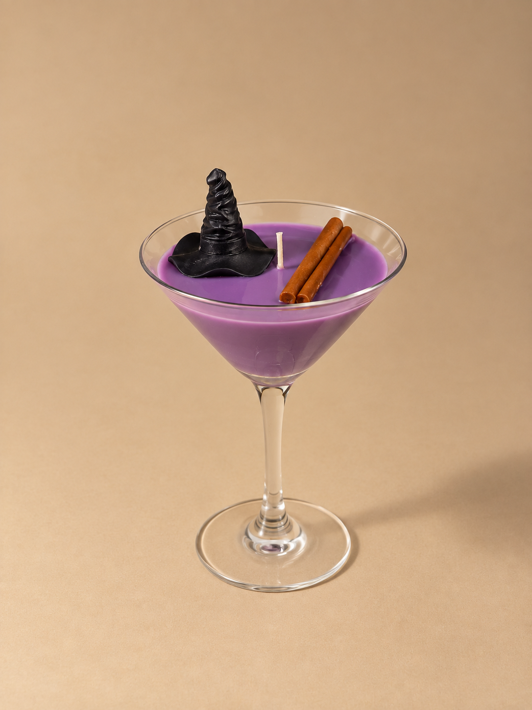 Witch’s Broomstick Martini Candle | Purple Halloween Candle | Pumpkin Caramel Candle | Witch Candle | Spooky Cocktail Candle | Fall Decor