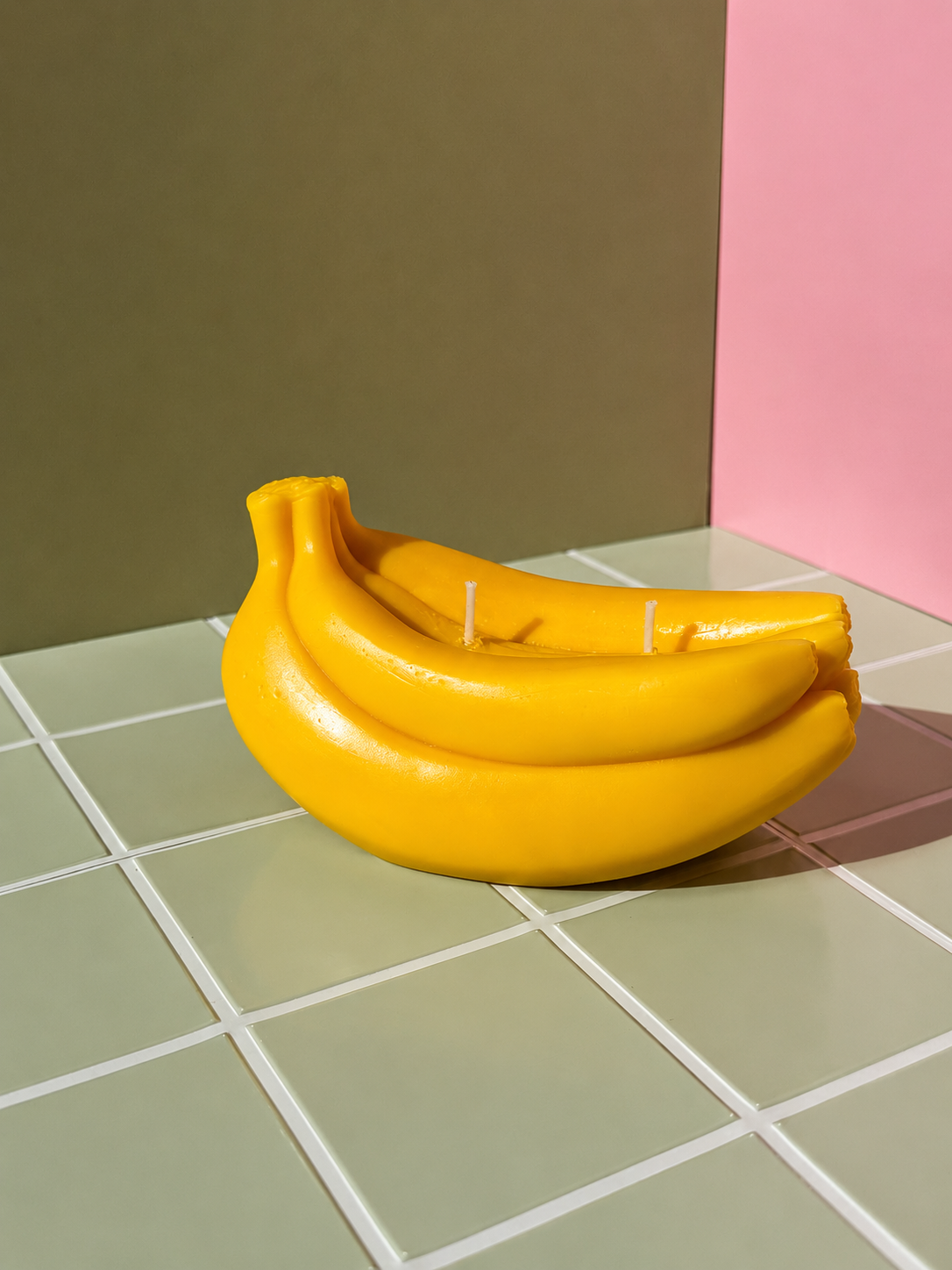 Banana Bunch Candle: Handcrafted Beeswax Funny Food Candle