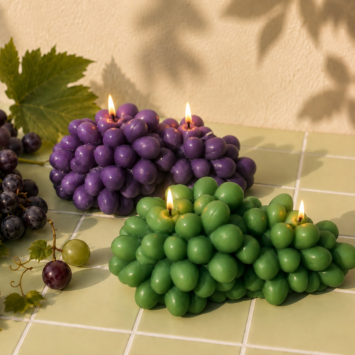 Grape Bundle Candle | Mediterranean Decor | Fruit Candle | Vineyard Decor | Cottagecore Candle | Kitchen Decor | Handmade Candle Gift