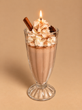 Chai Latte Milkshake Candle | Chai Scented Candle | 12 oz Retro Milkshake Glass | Food Candle | Cozy Fall Candle | Unique Gift