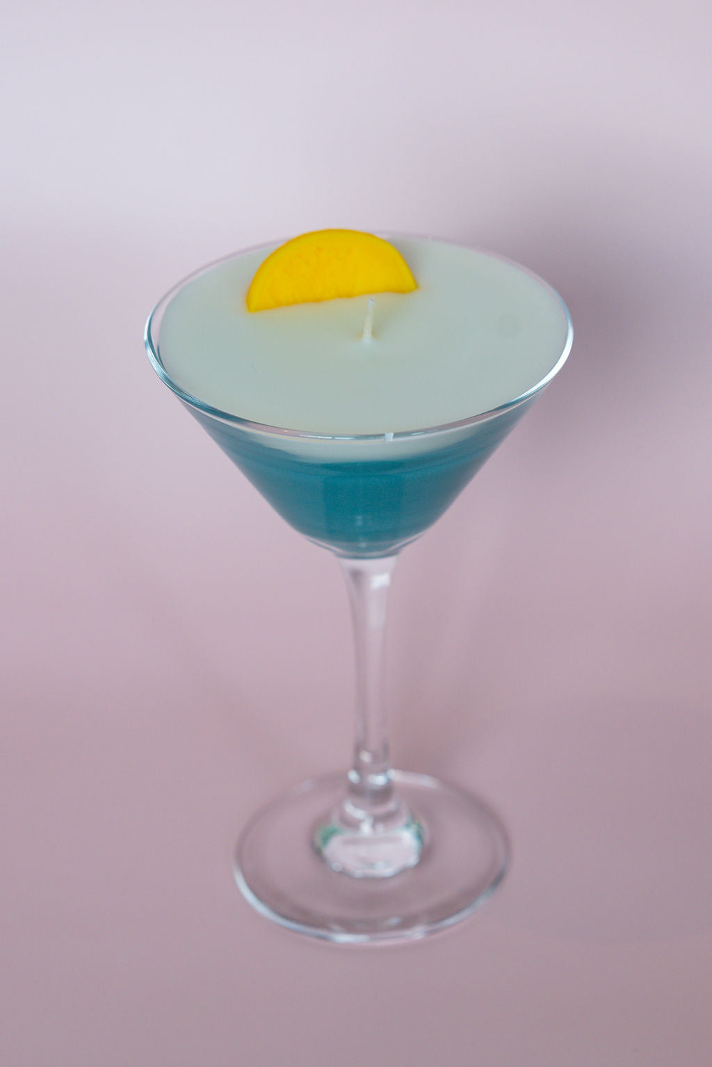 Blue Devil Martini Candle