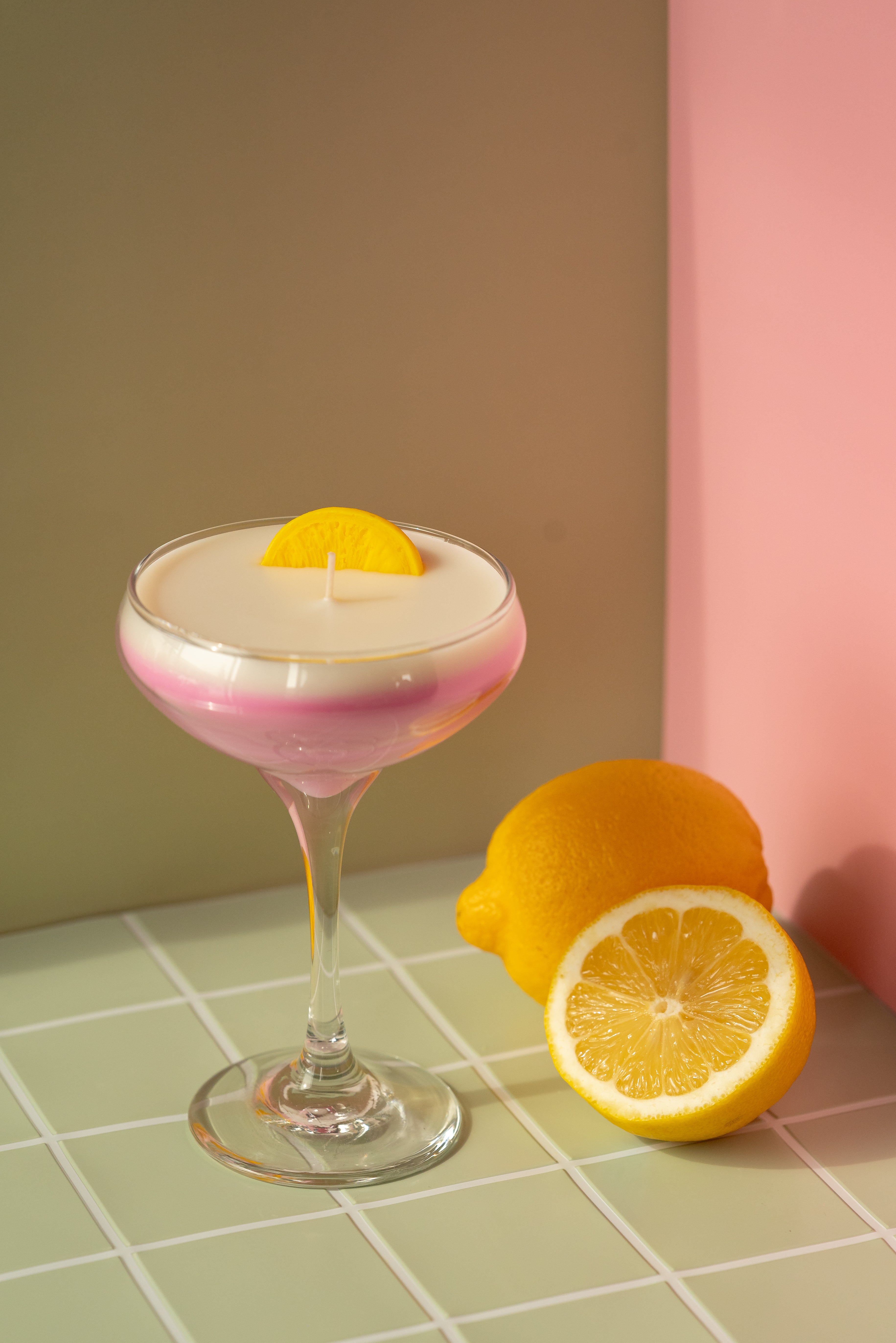Pink Lady Martini Candle