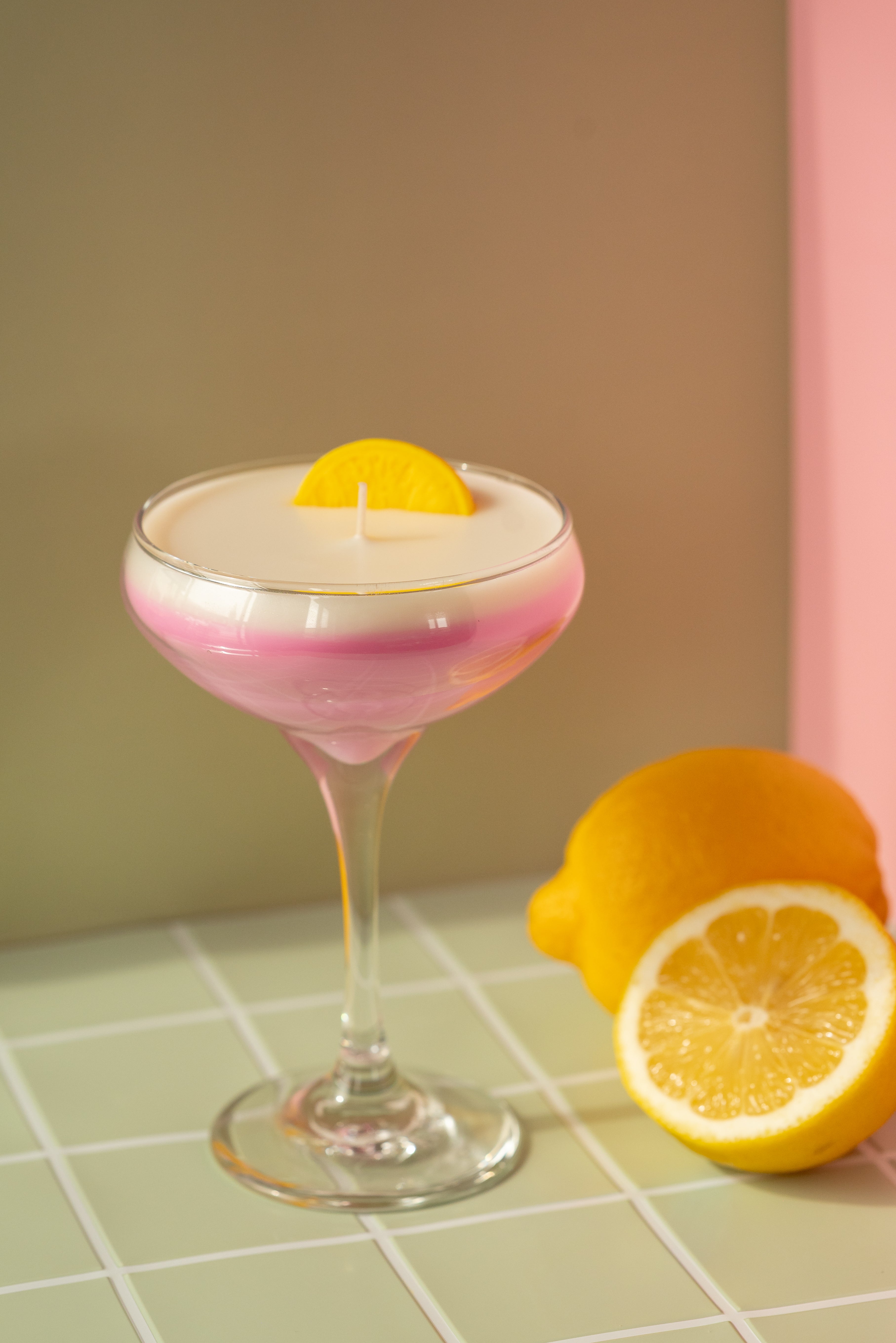 Pink Lady Martini Candle