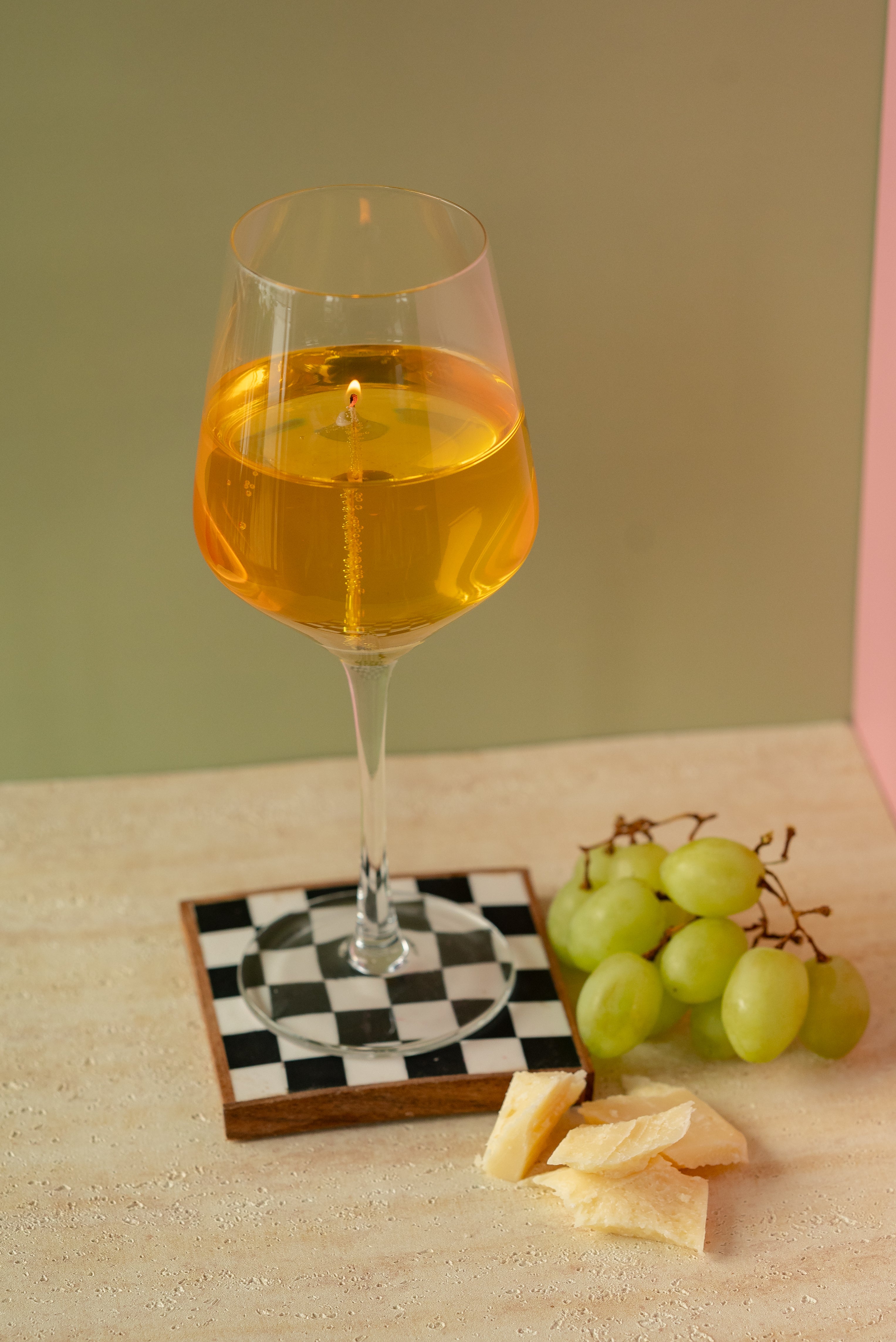 White Wine Gel Candle