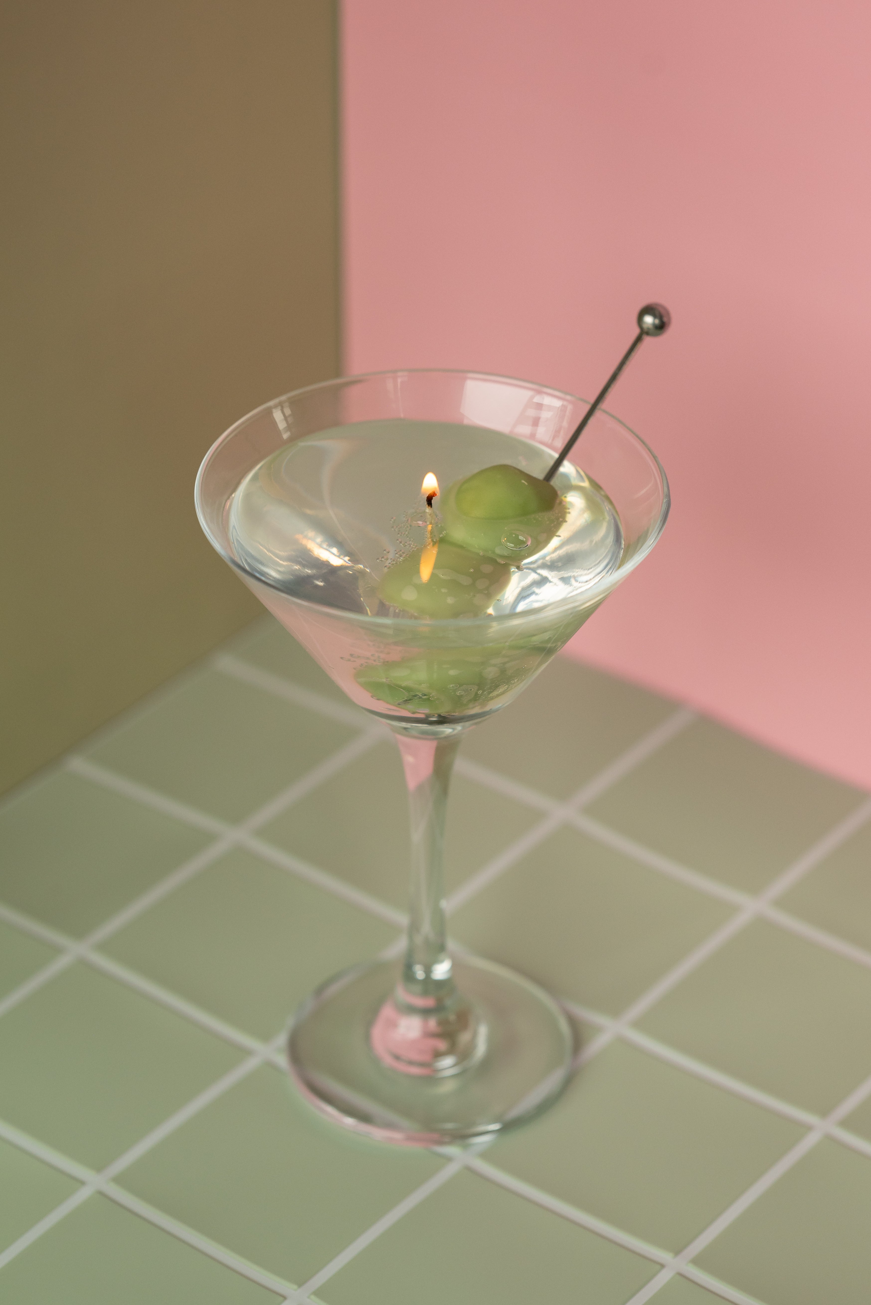 Extra Olives Martini Candle