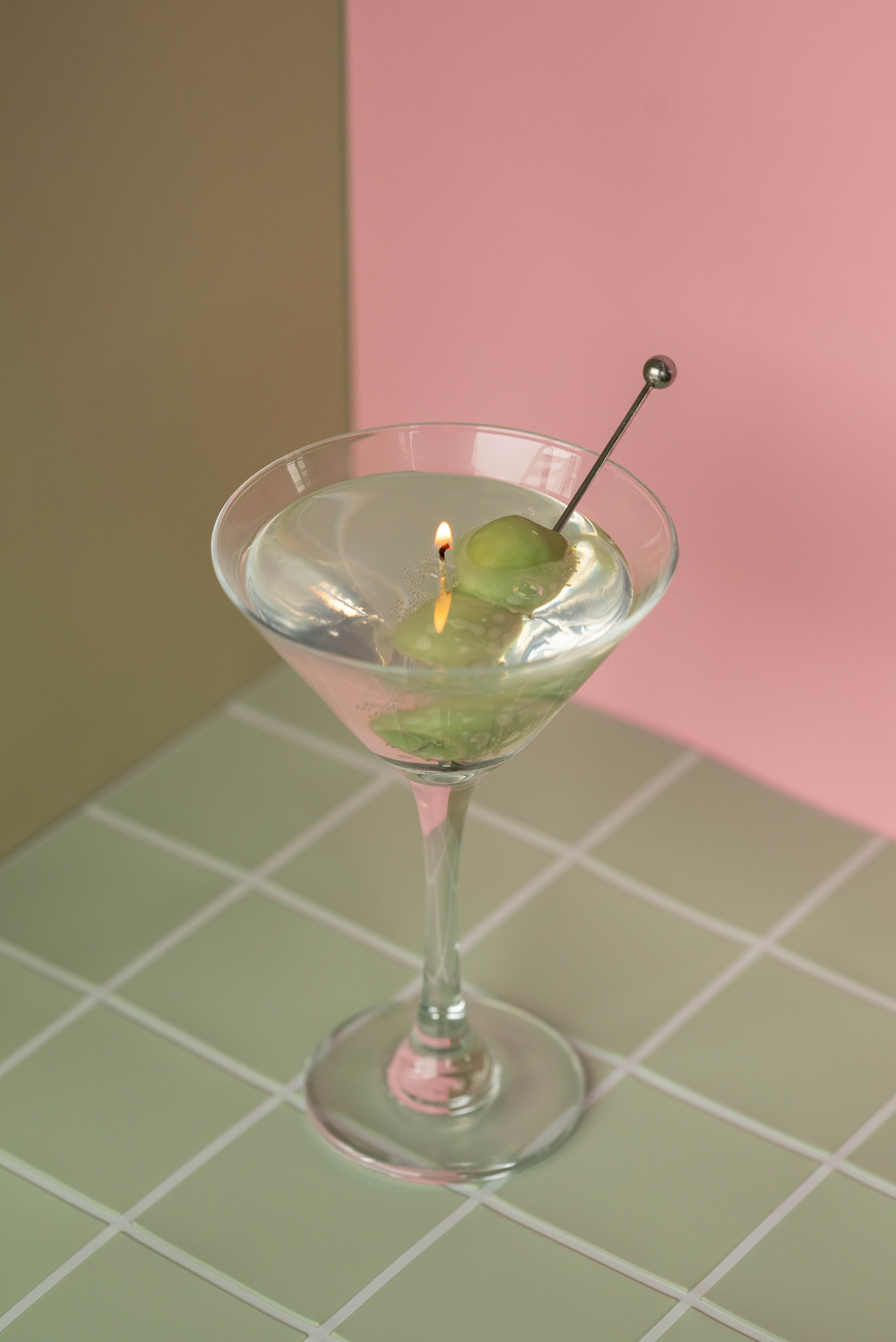 Extra Olives Martini Candle