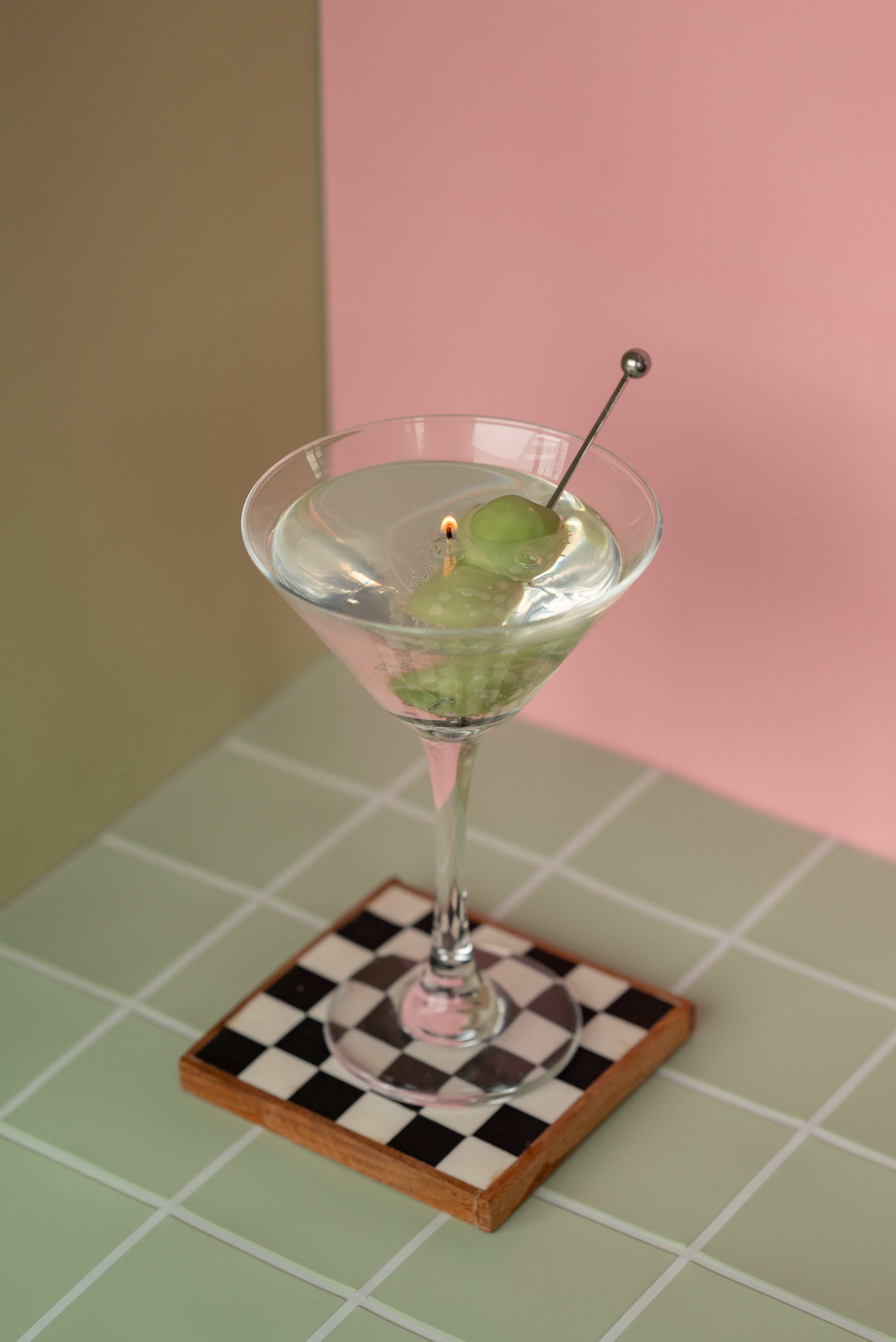 Extra Olives Martini Candle