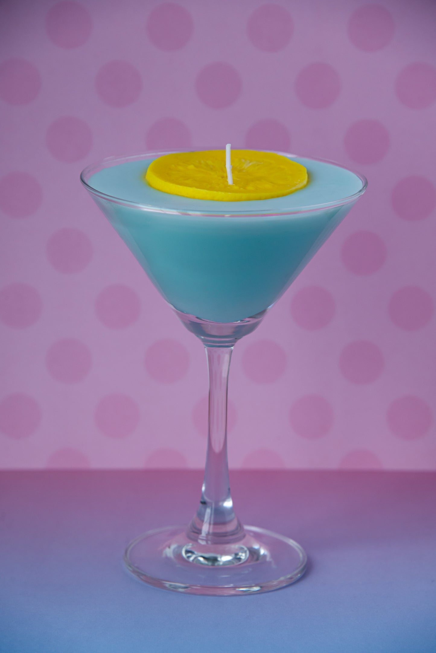 Blue Devil Martini Candle