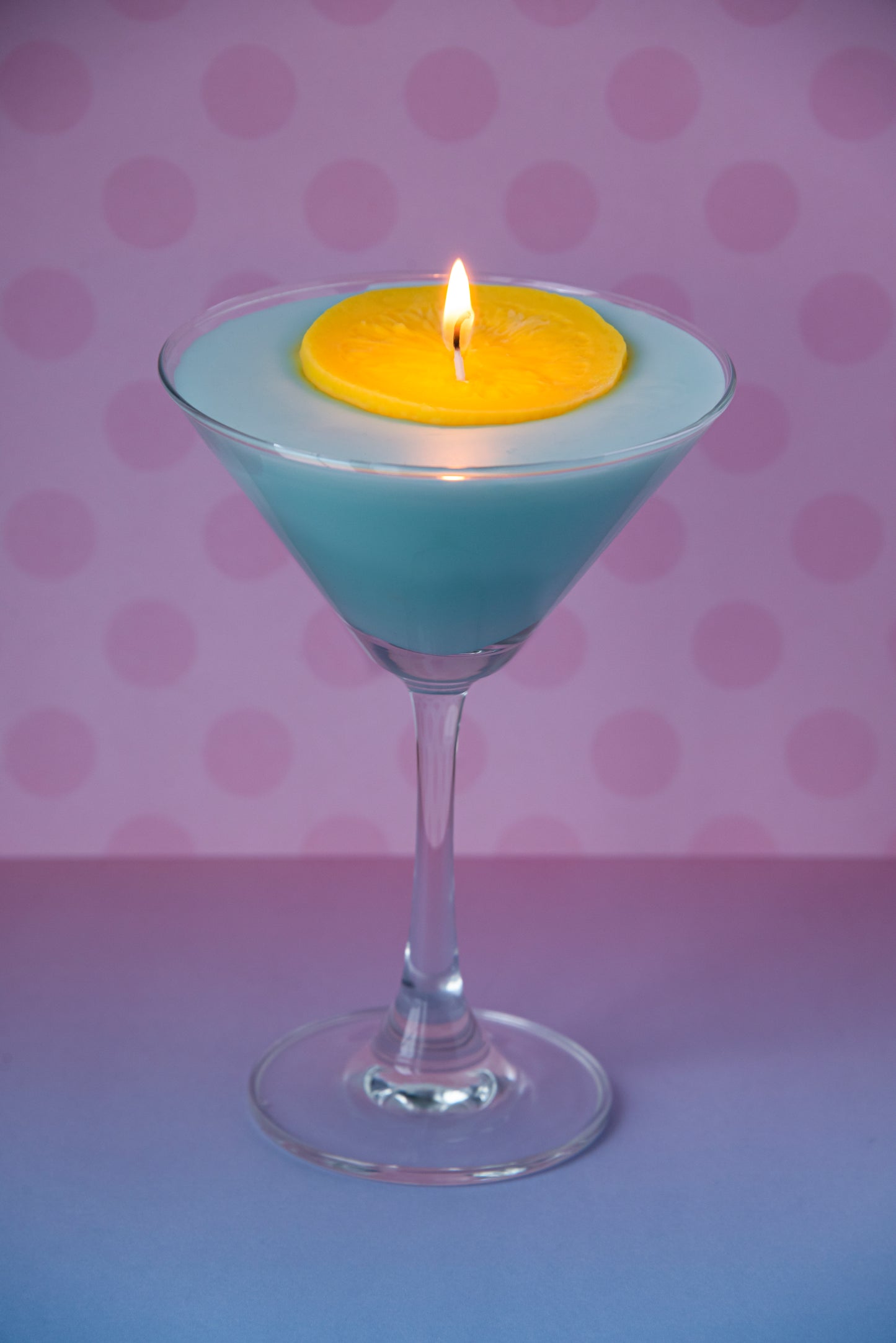 Blue Devil Martini Candle