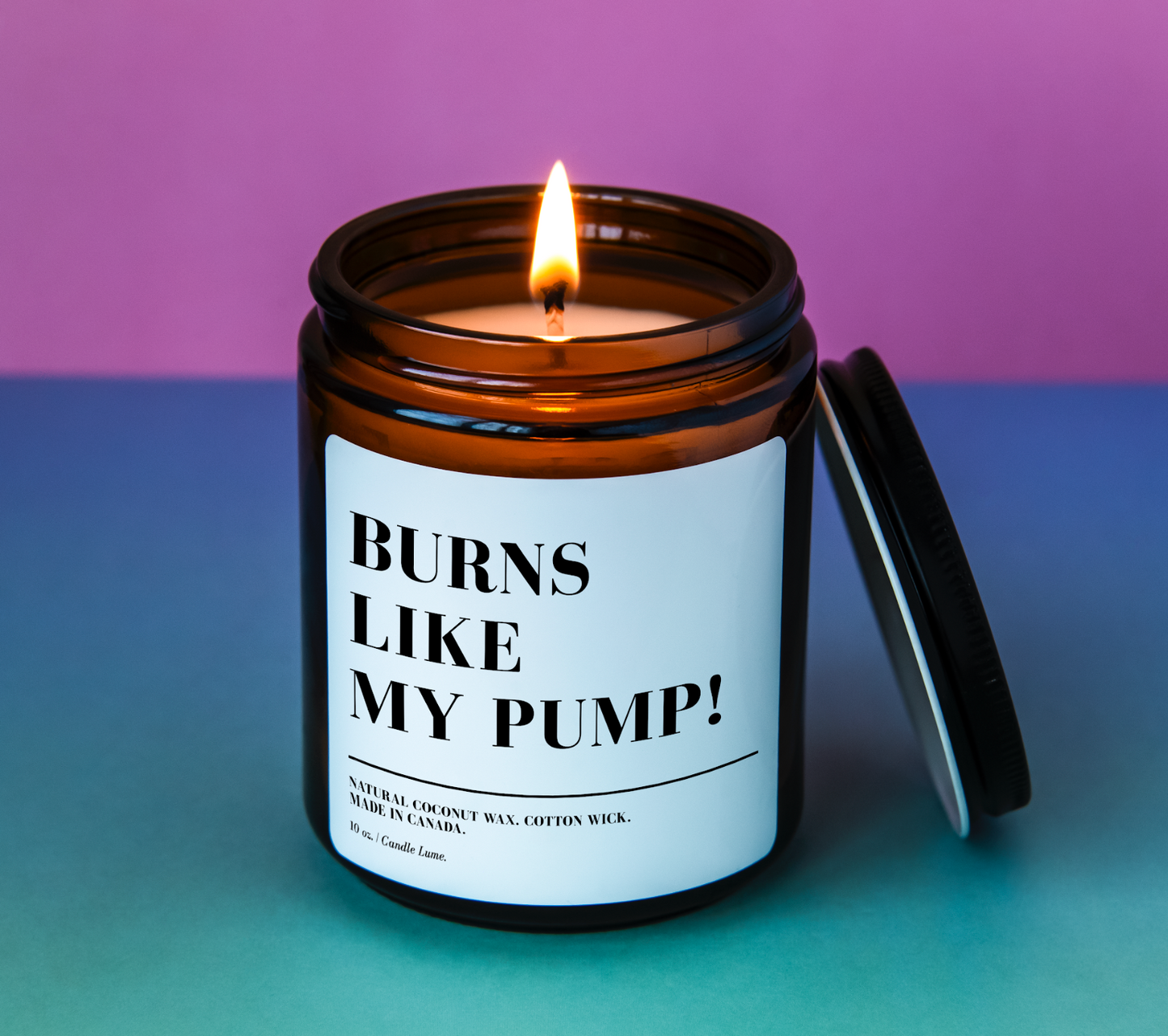 Burns Like my PUMP! Candle