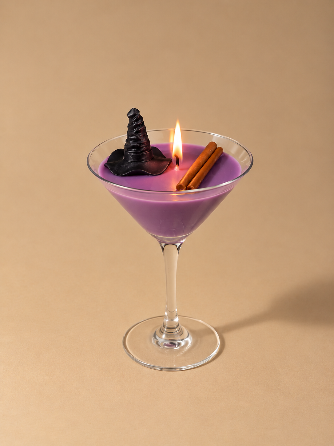 Witch’s Broomstick Martini Candle | Purple Halloween Candle | Pumpkin Caramel Candle | Witch Candle | Spooky Cocktail Candle | Fall Decor