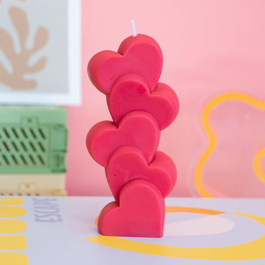 Heart Pillar Candle