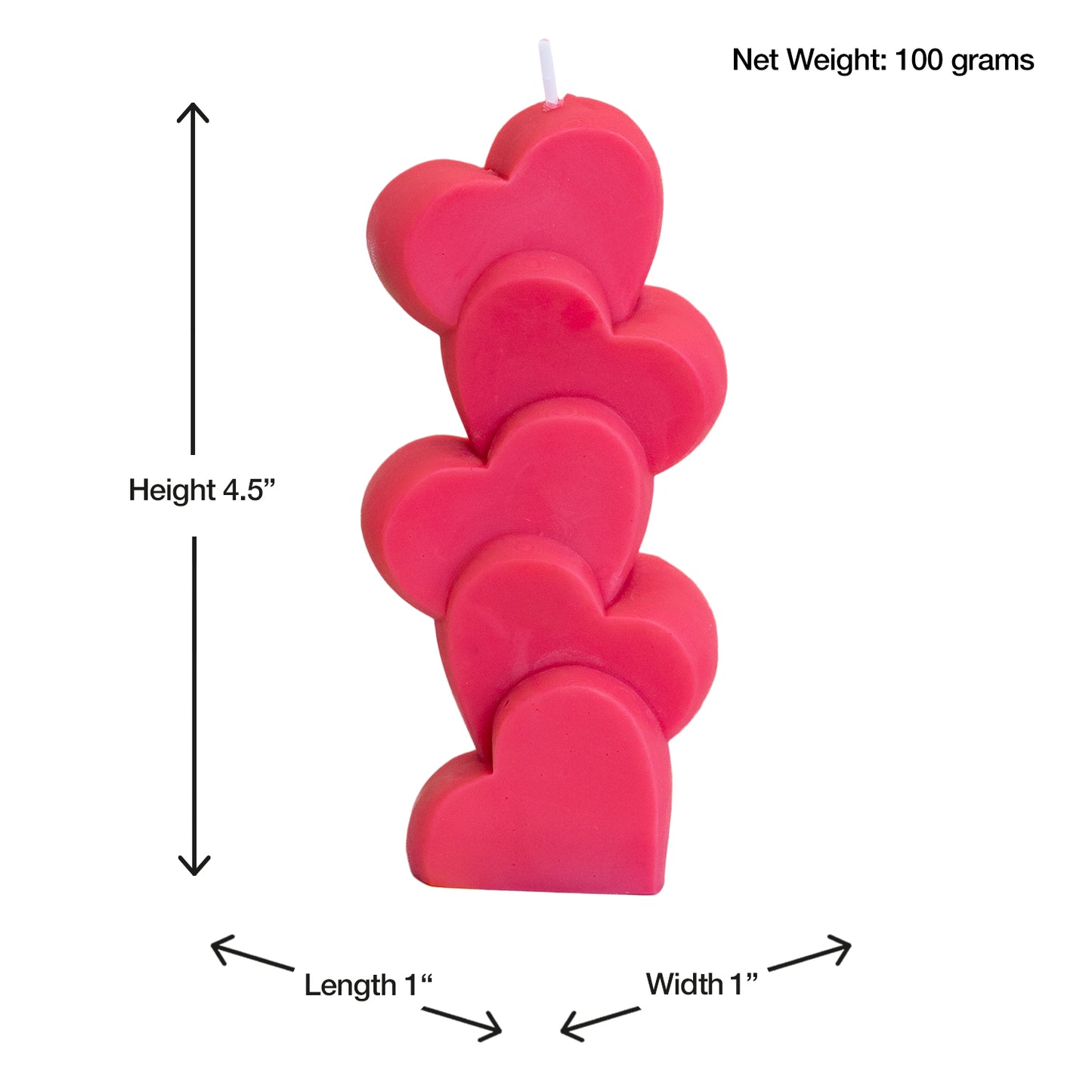 Heart Pillar Candle