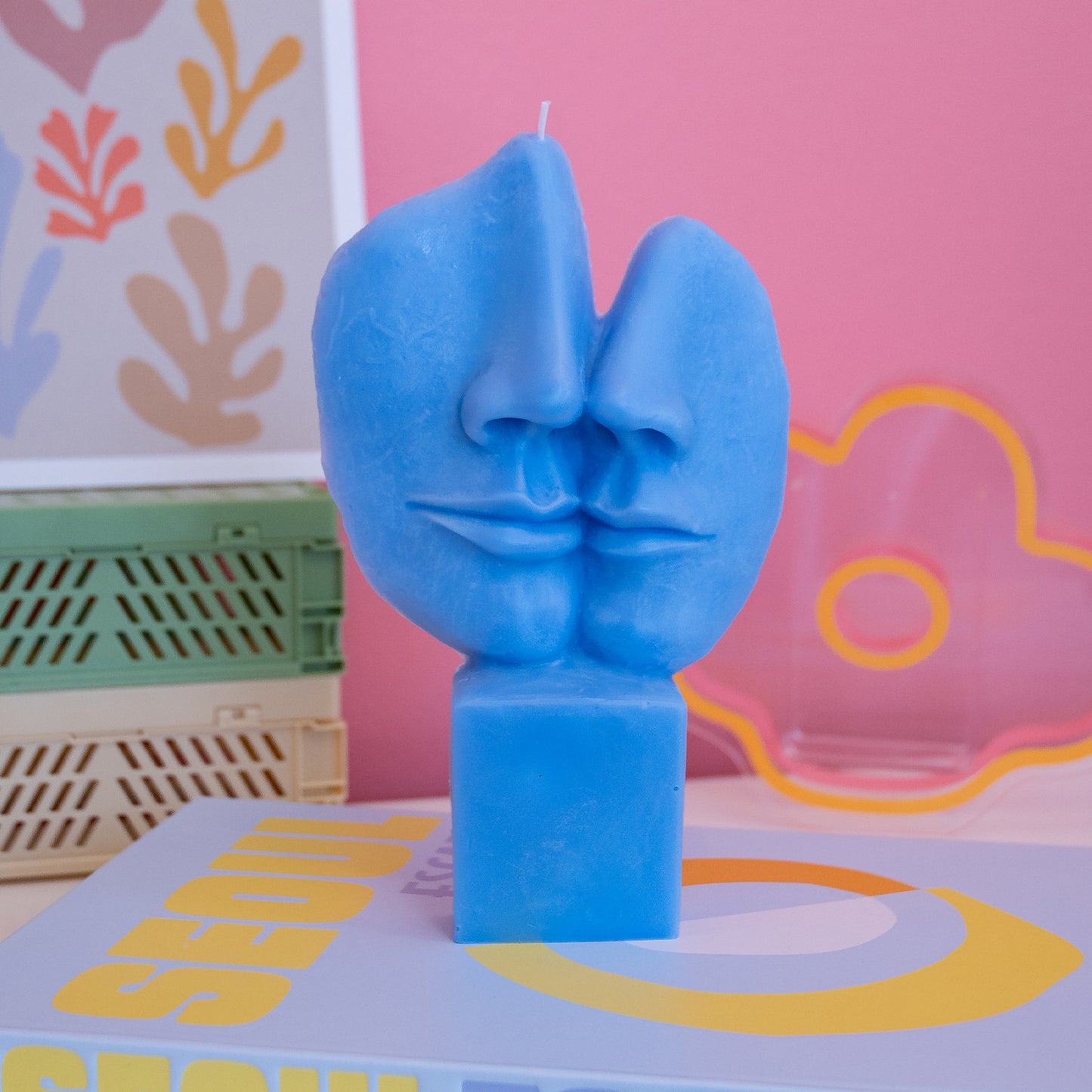 Abstract Face Candle