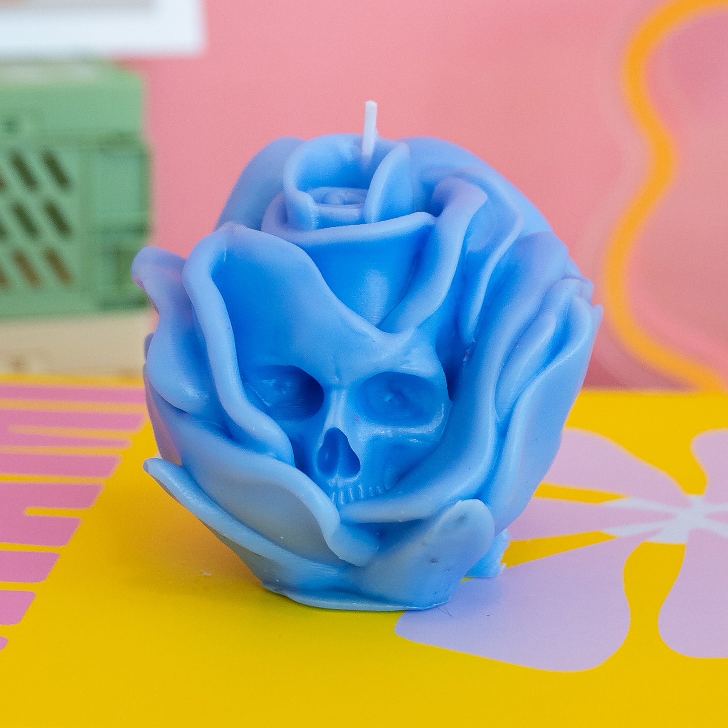 Skull Rose Candle