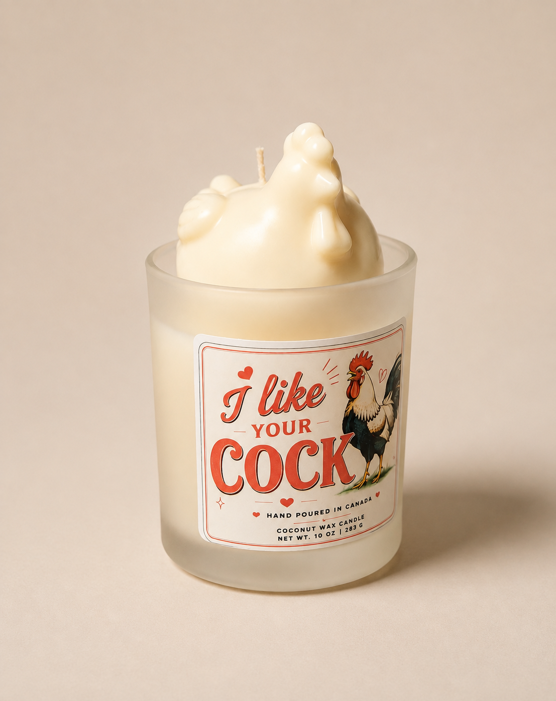 Funny Rooster Candle, I Like Your Cock Candle, Chicken Candle, Funny Gag Gift, 10 oz Coconut Wax Candle, Farmhouse Gift, Adult Humor Gift