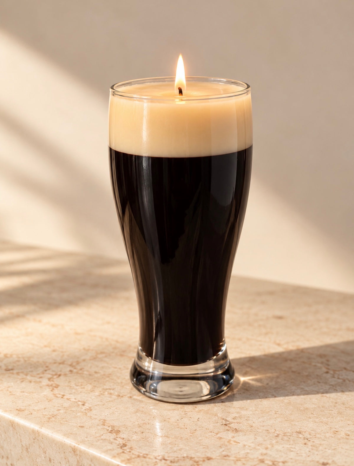 Dark Beer Candle | Beer Candle | Coffee & Dark Chocolate Scent | 12 oz Gel Wax Candle | Funny Gift for Beer Lover
