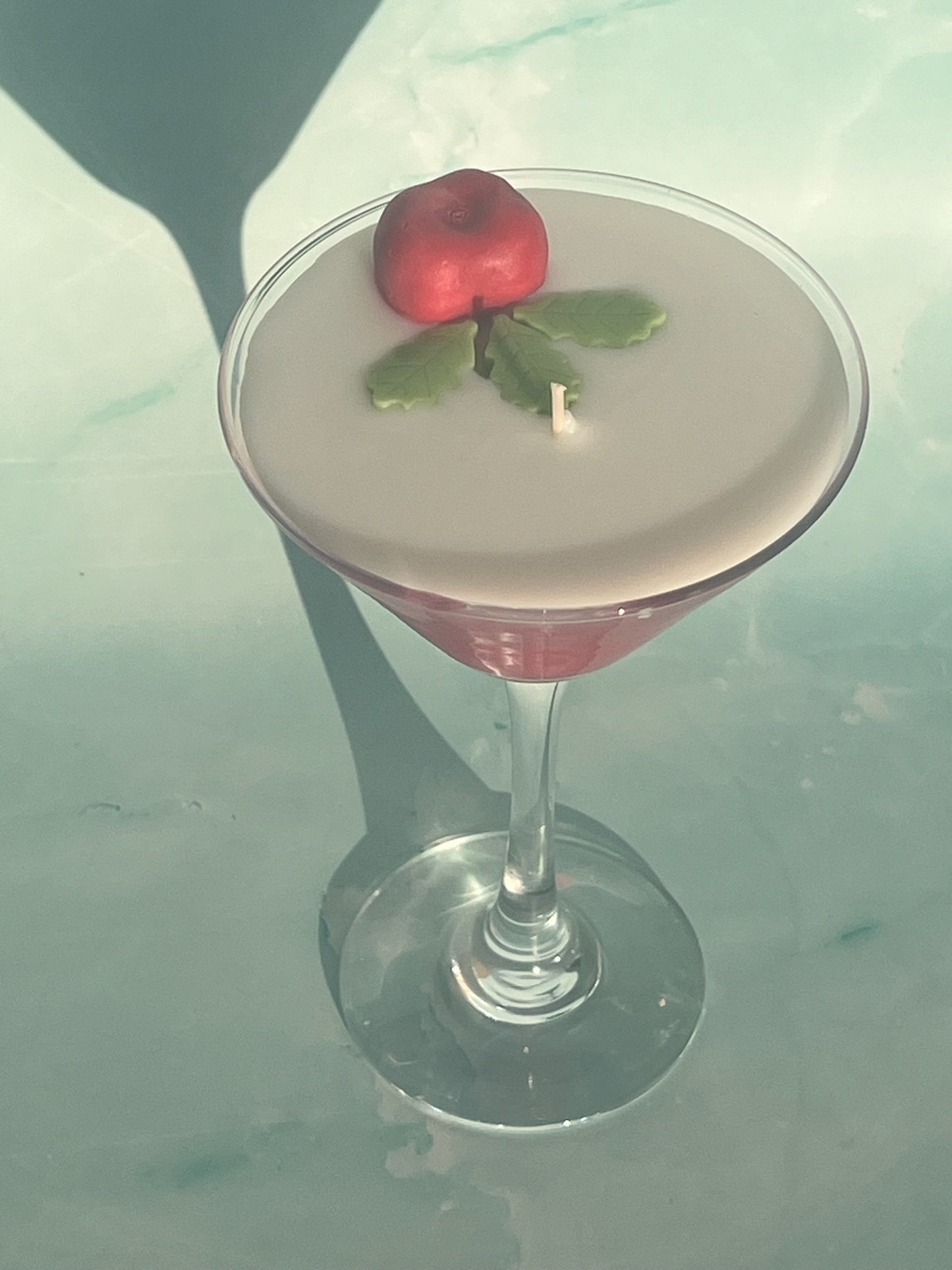 Red Christmas Martini Candle