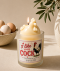 Funny Rooster Candle, I Like Your Cock Candle, Chicken Candle, Funny Gag Gift, 10 oz Coconut Wax Candle, Farmhouse Gift, Adult Humor Gift