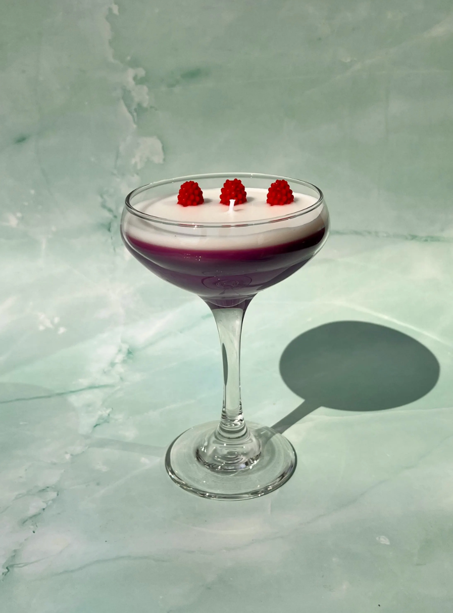 Purple Martini Candle Tall Coupe