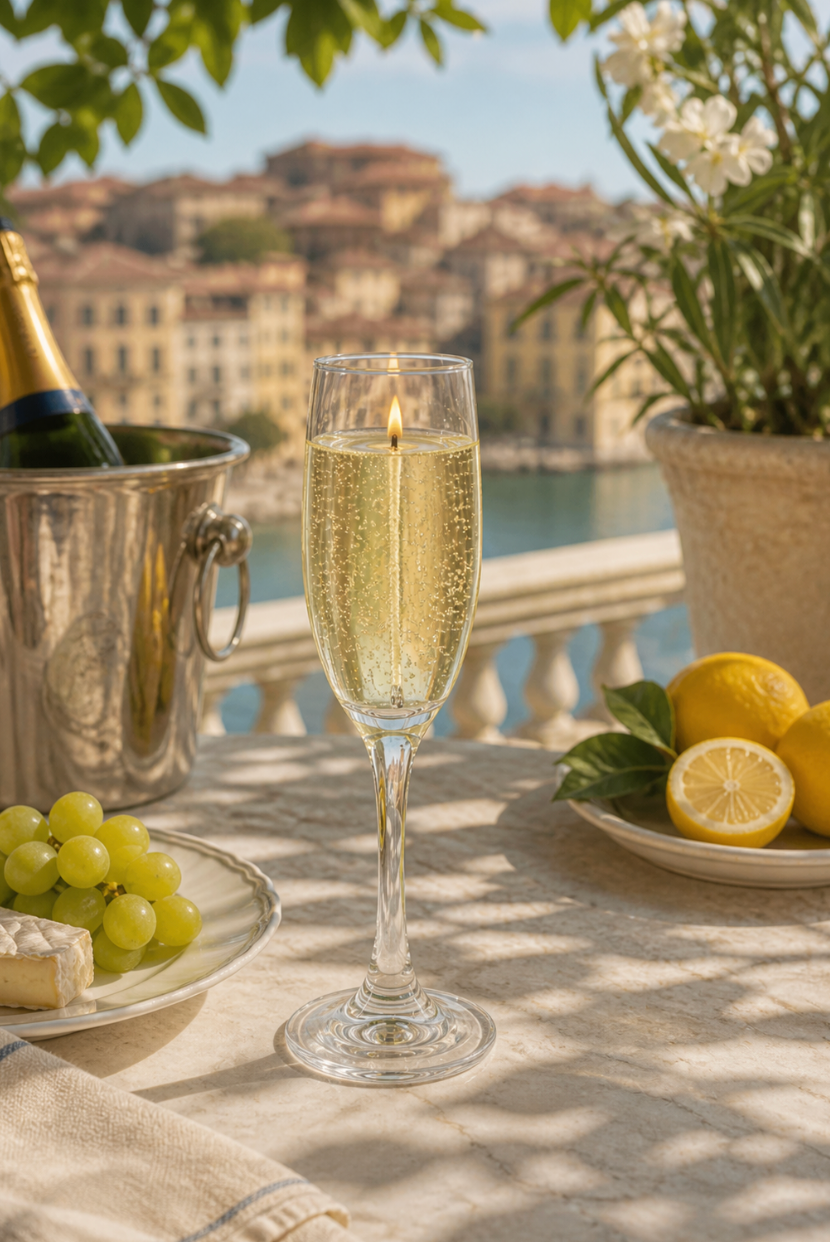 Champagne Glass Candle