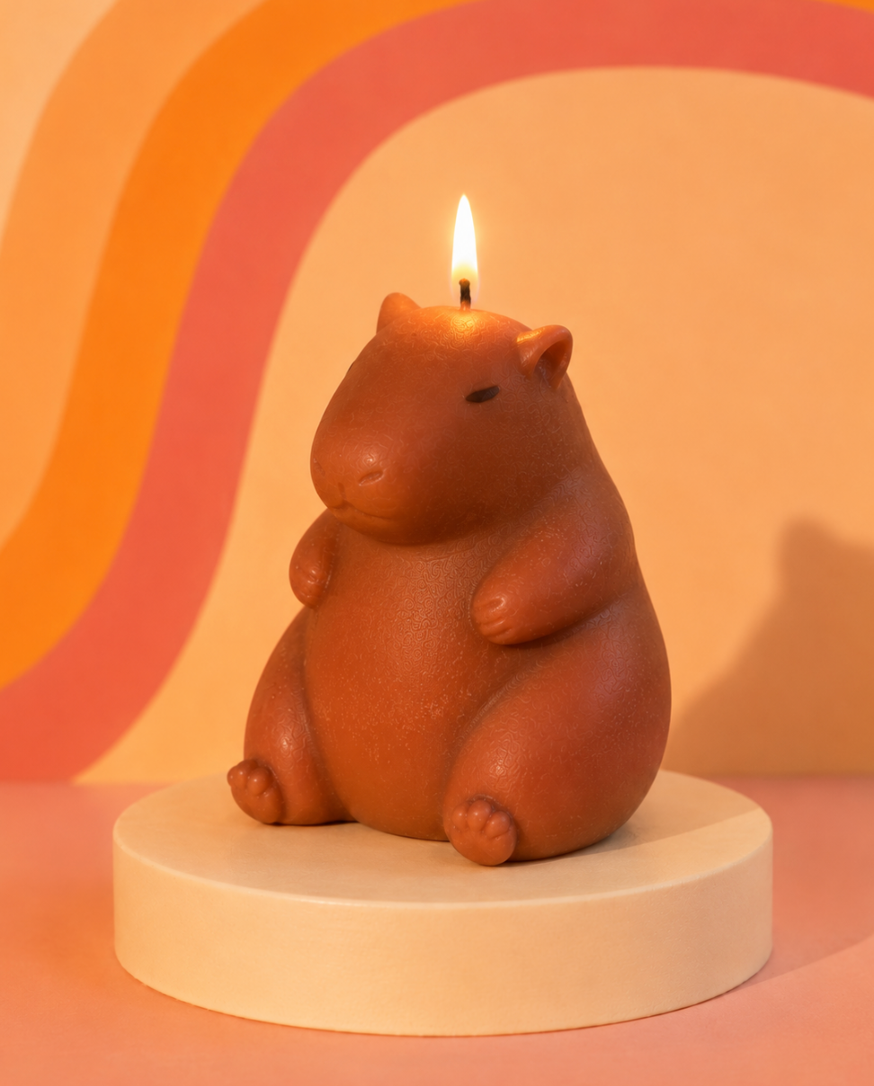 Capybara Candle | Cute Animal Candle | Funny Gift for Capybara Lovers | Cozy Home Decor | Hand Poured Novelty Candle