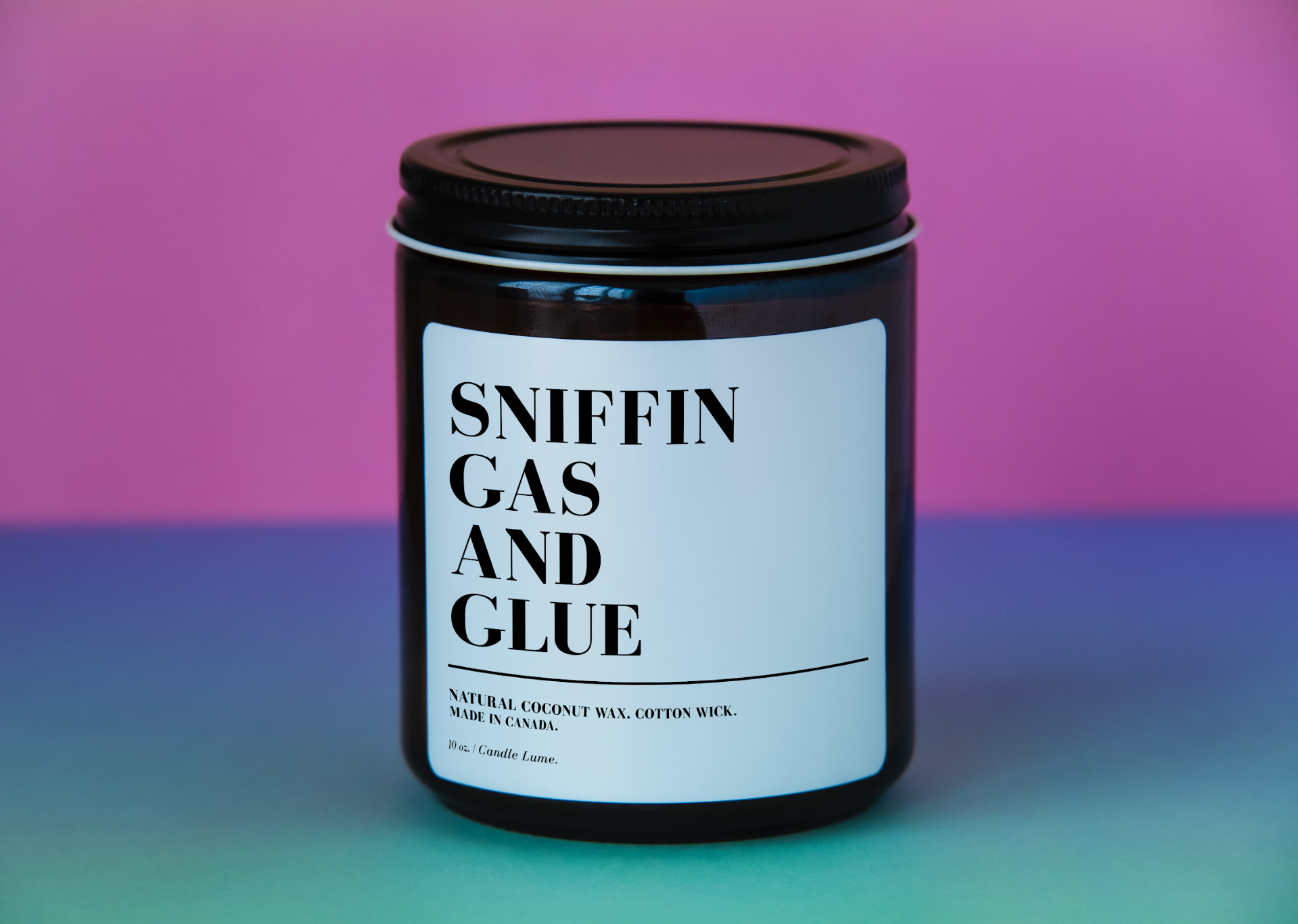 Sniffin Gas and Glue Candle