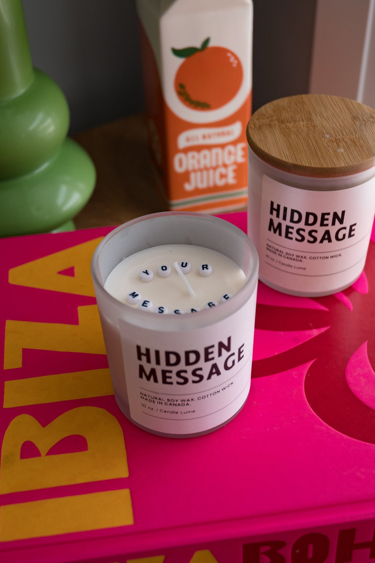 Hidden Message Candle / Secret Message Candle / Gift Ideas / Christmas Gift Ideas / Jar Candle / Container Candle / Custom Scents