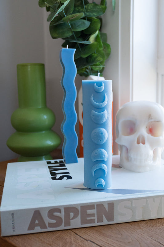 Moon Phases Candle / Moon Candle / Pillar Candle / Beautiful Candle / Unique Candle / Custom Candle / Moon / Crescent Moon
