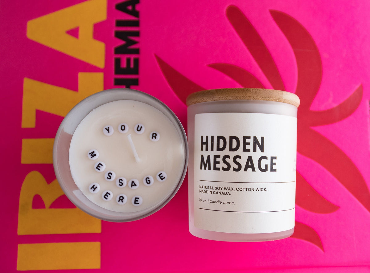 Hidden Message Candle / Secret Message Candle / Gift Ideas / Christmas Gift Ideas / Jar Candle / Container Candle / Custom Scents