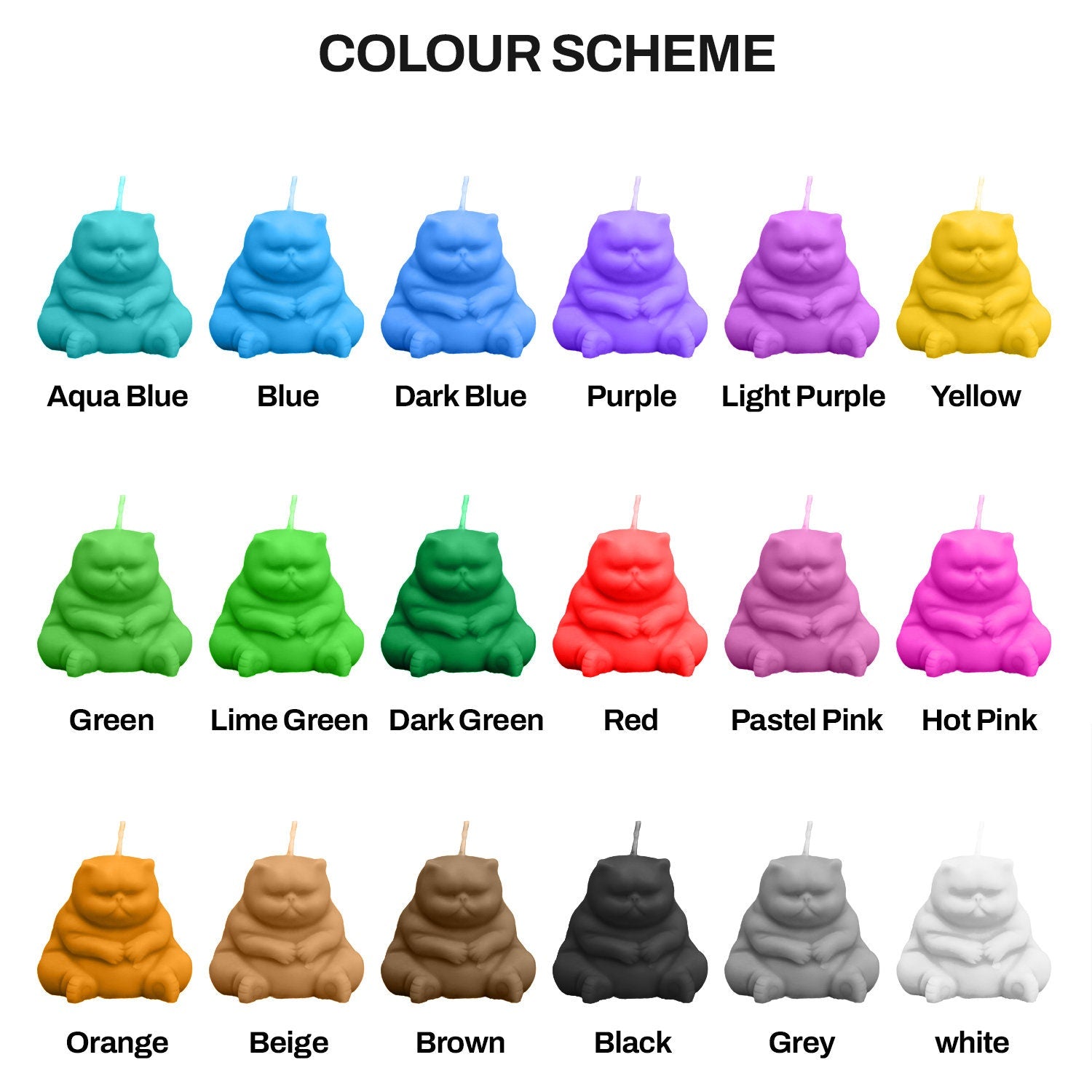 Fat Cat Candle / Cute Cat / Grumpy Cat Candle / Adorable Cat Candle / Gift Ideas / Cute Candle / Fat Grumpy Cat Candle/Angry Cat Candle