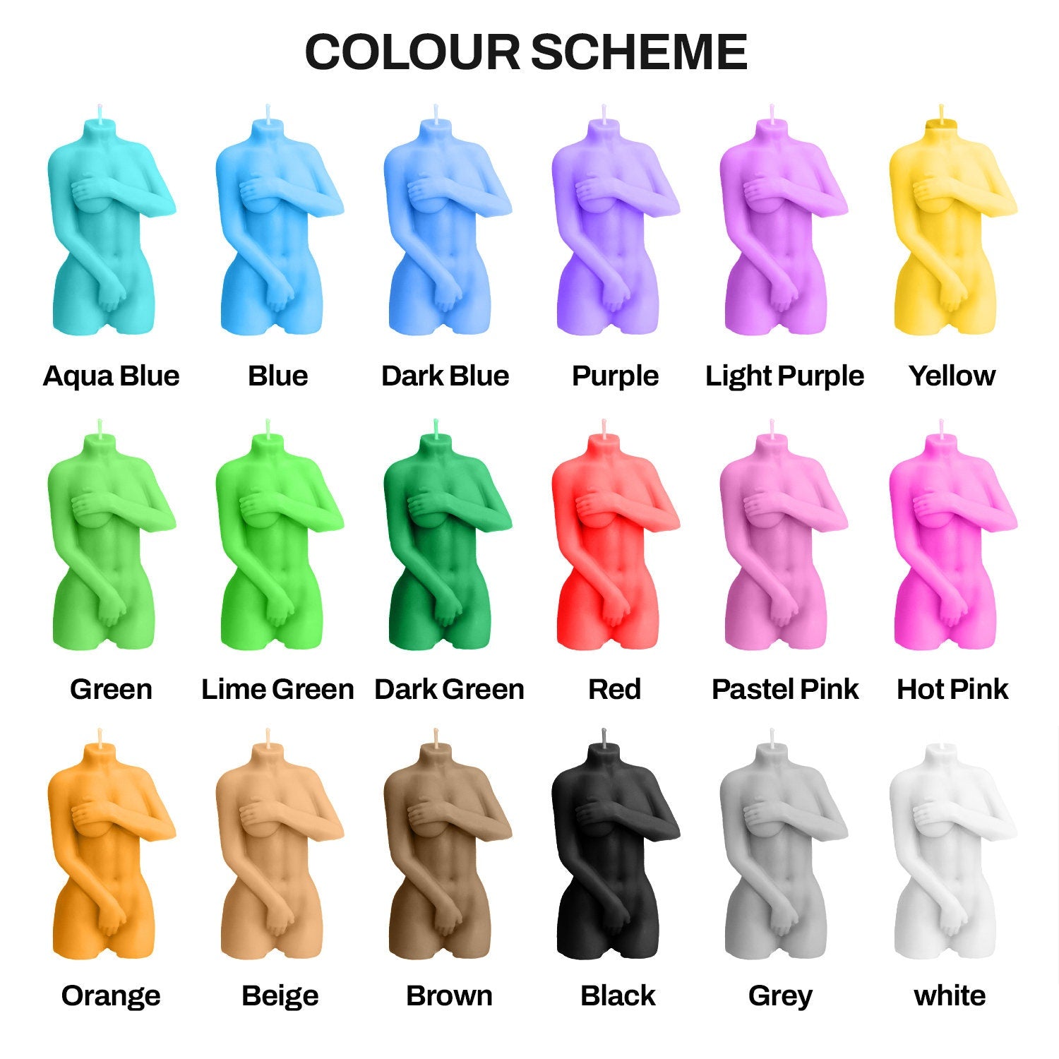 Female Body Covering Candle
