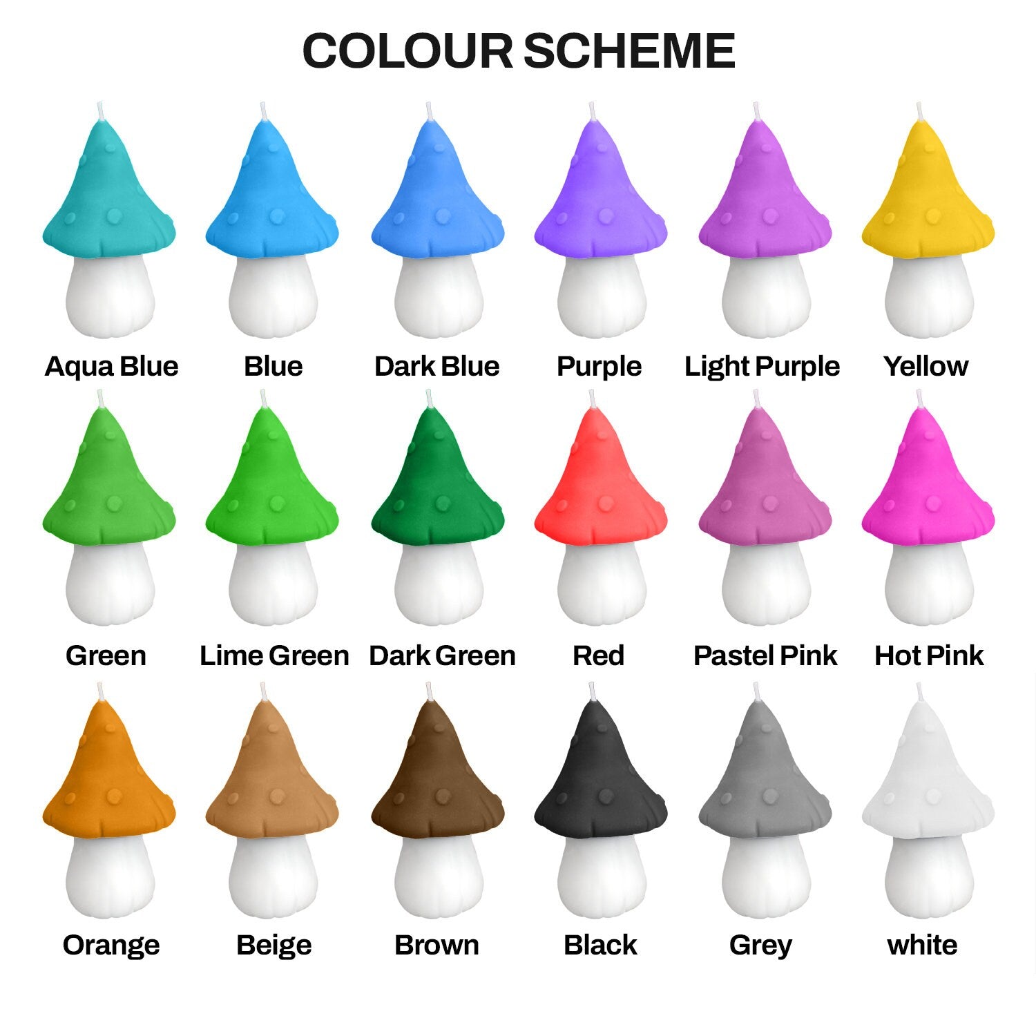 Beautiful Mushroom Candle