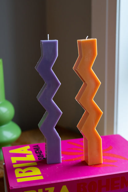 Zig Zag Pillar Candle/Wave Pillar Candle