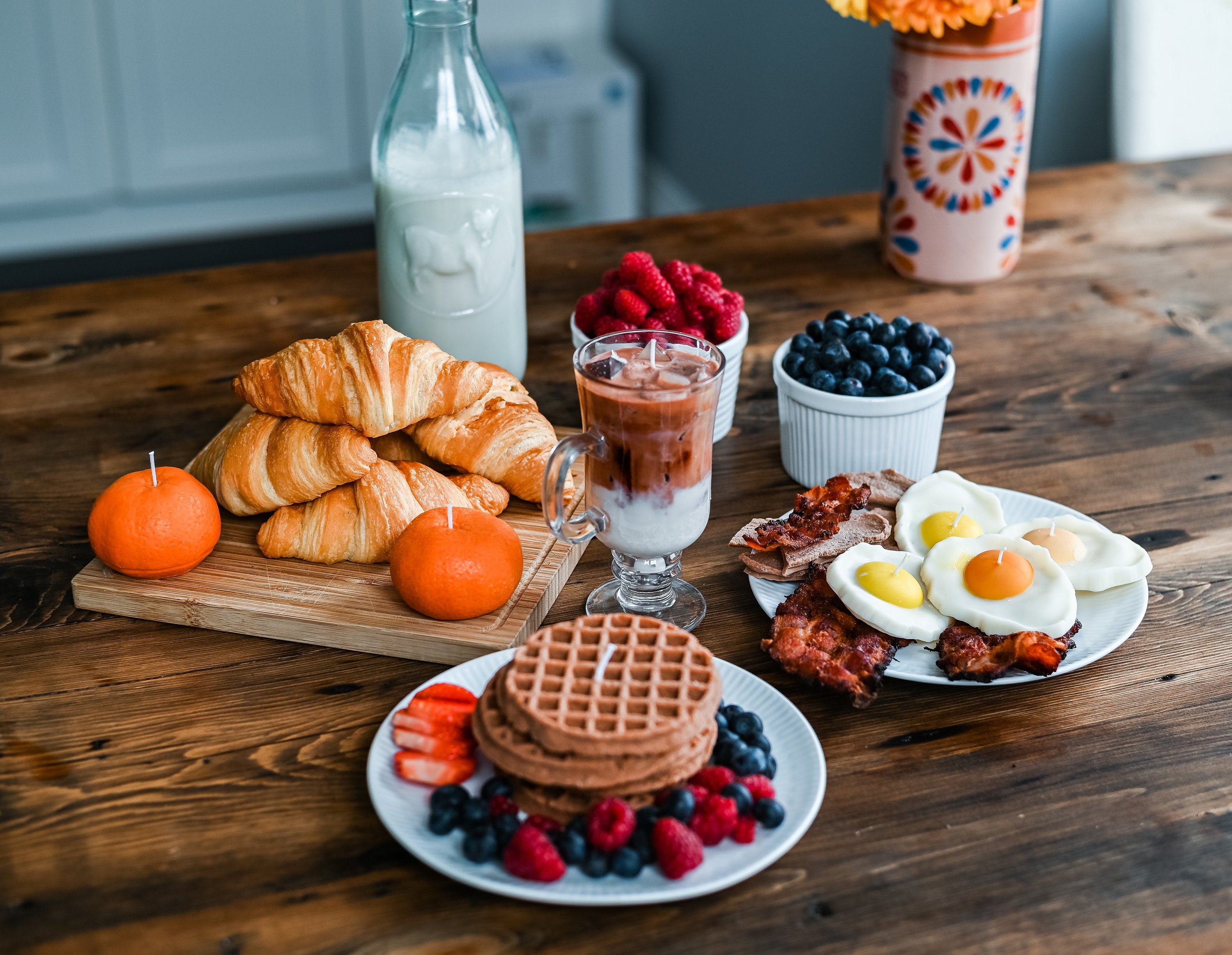 Waffle Candle / Waffle Stack Candle / Food Candles / Breakfast Lovers / Waffle Lovers / Pancake Lovers