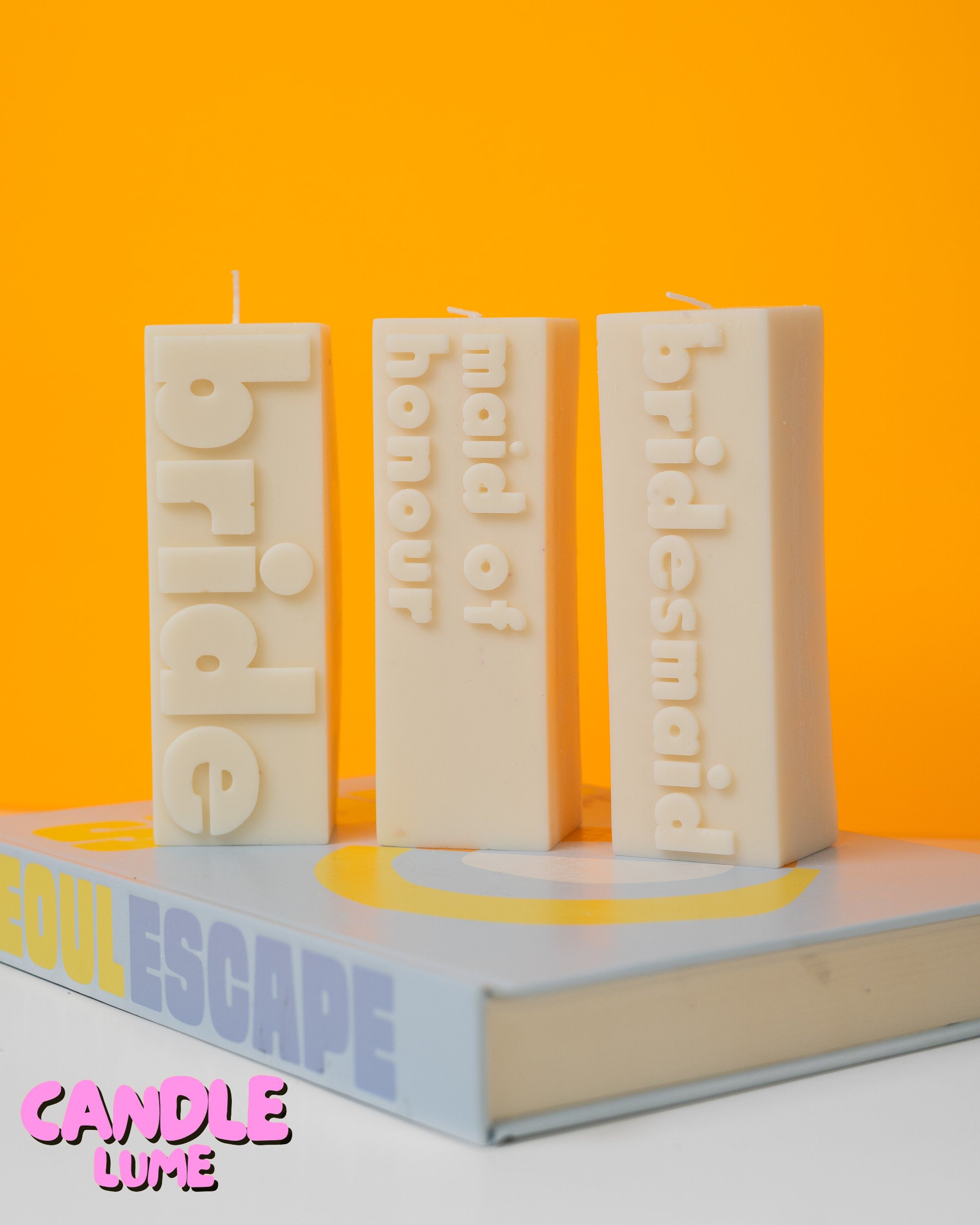 Bride Candle / Maid of Honour Candle / Bridesmaid Candle / Wedding Candle / Wedding decor / Just Married / Wedding Decorations / Brides