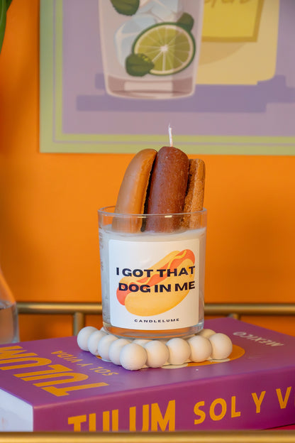 Hot Dog Candle / I got that dog in me candle / funny candle / custom candle / gift ideas