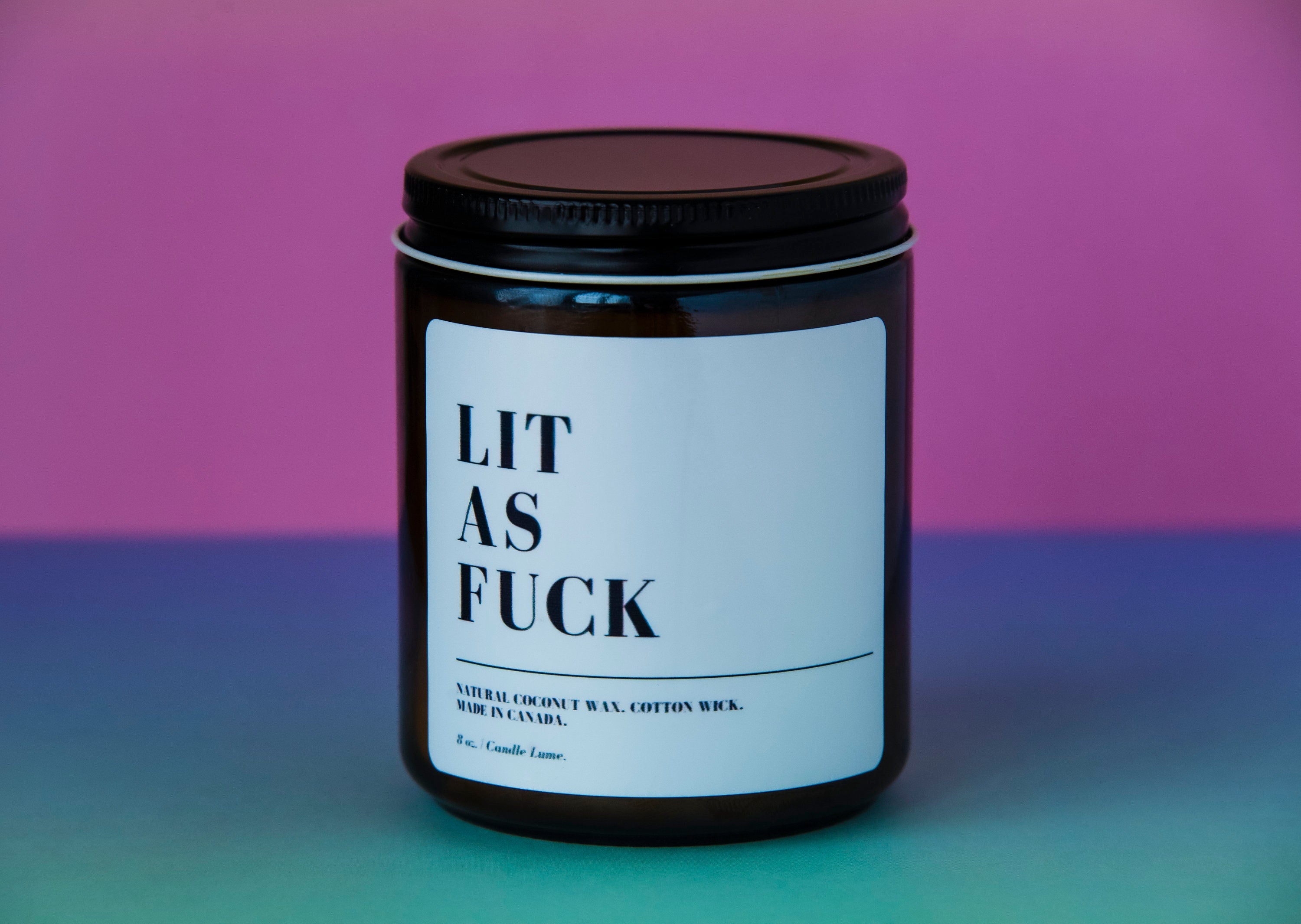 Lit as Fuck Candle: Coconut Wax Funny Gift