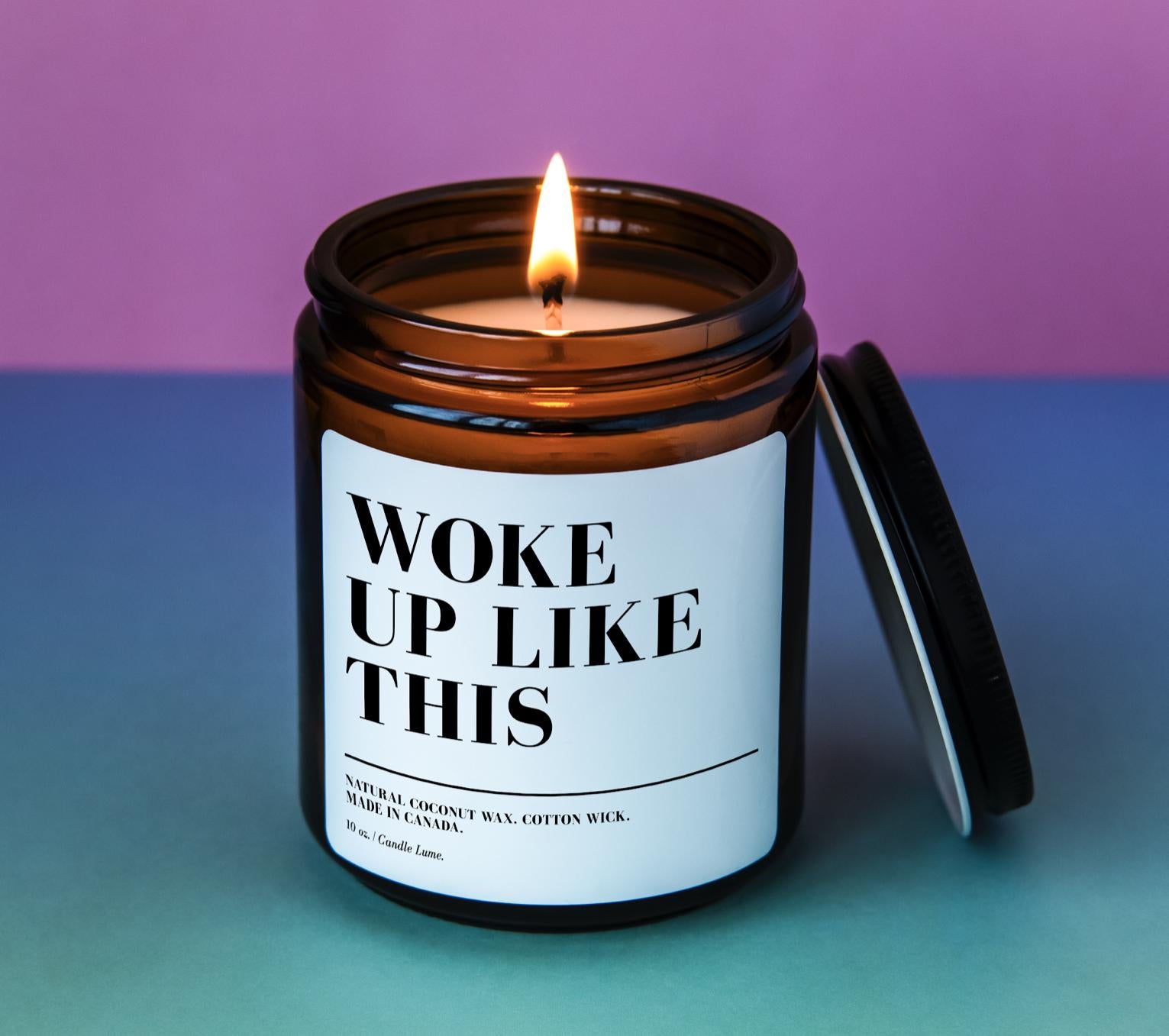 Woke Up Like This Candle/ Funny Gift Idea/ Coconut Wax Candles/ Fun Gift Ideas/ Funny Candles/ New Home Gifts