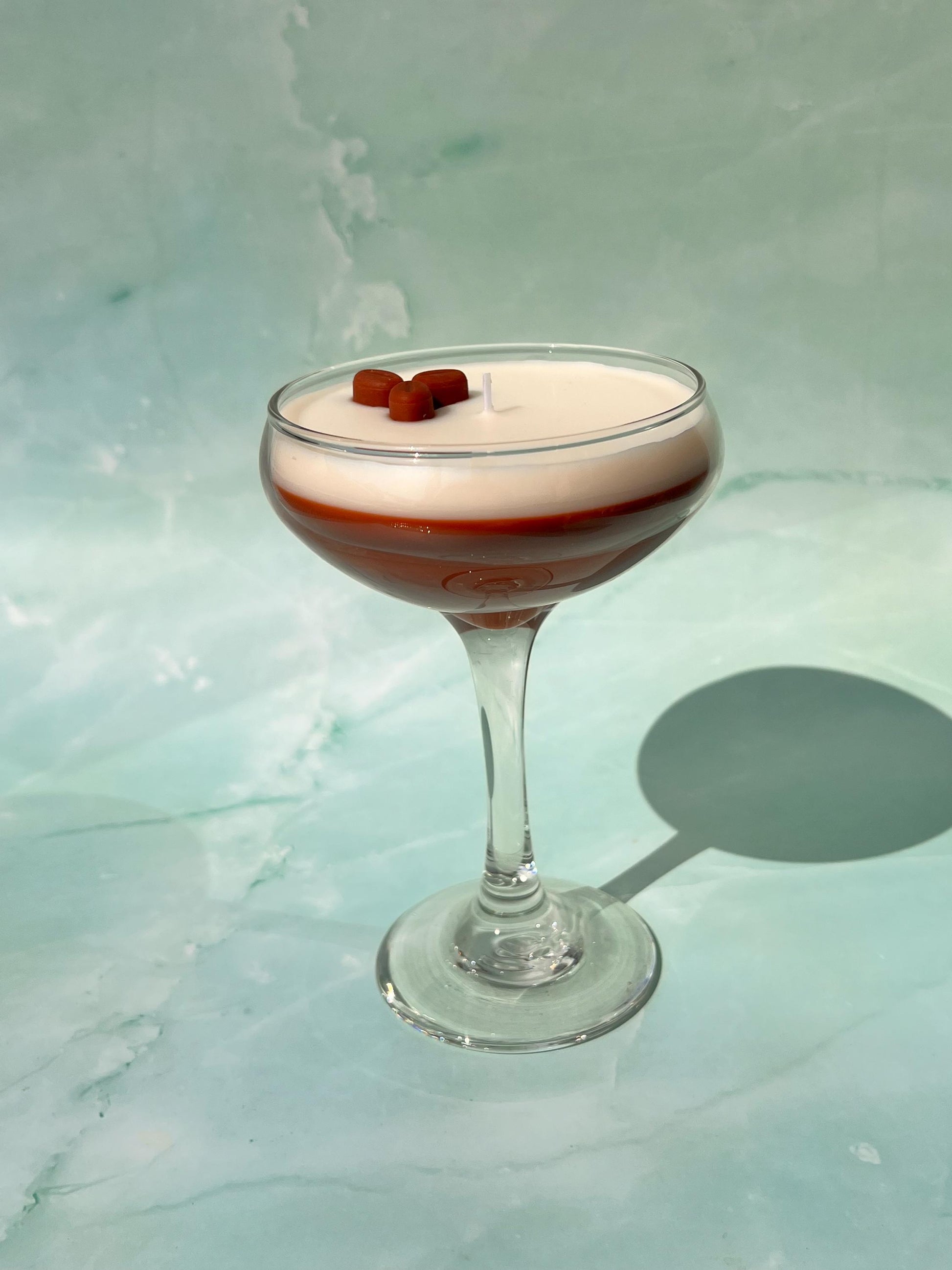 Espresso Martini Candle Tall Stem Coupe Glass
