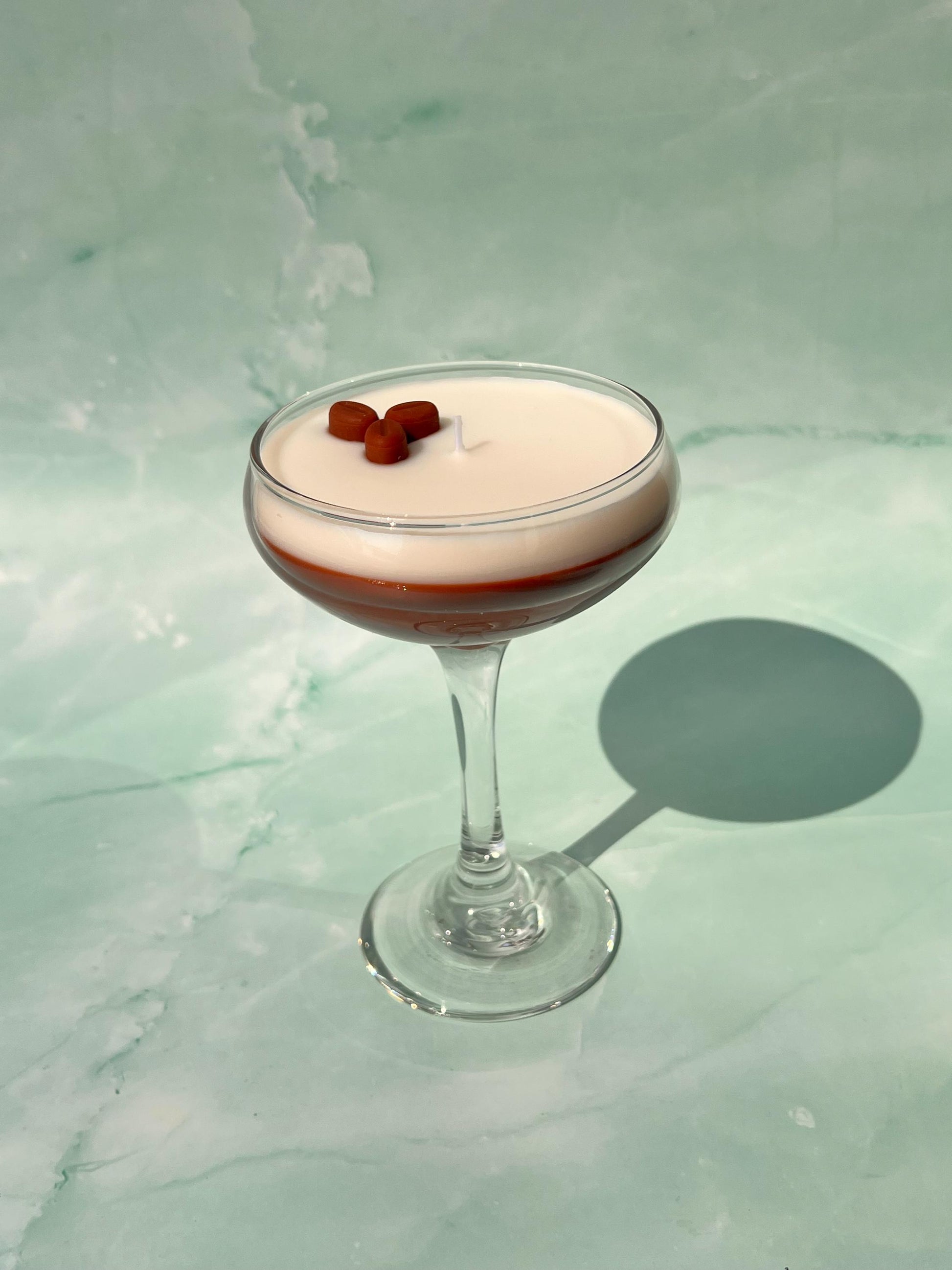 Espresso Martini Candle Tall Stem Coupe Glass